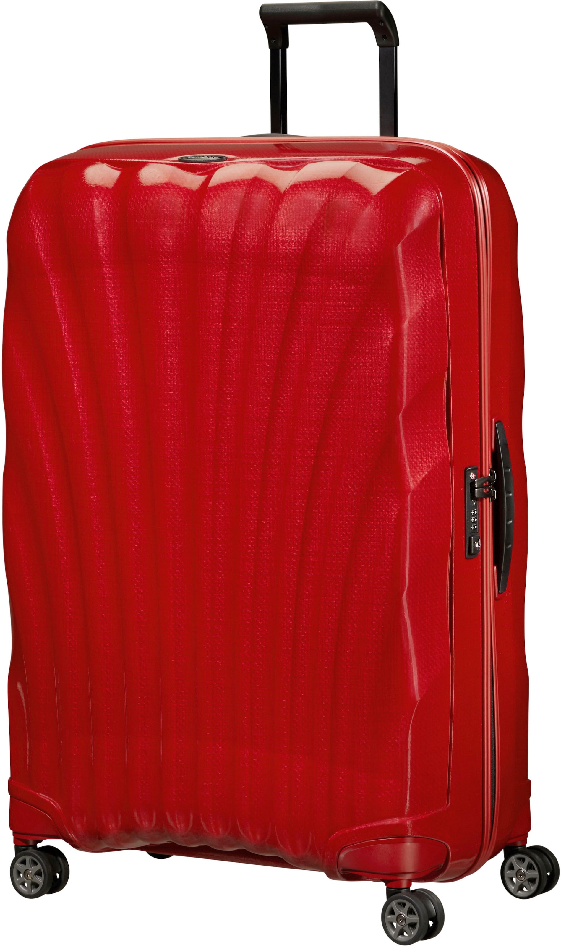 SAMSONITE Hartschalen-Trolley "C-LITE, verschiedene Größen und Farben", rot, Polypropylen, unifarben, Koffer, mit arretierbarem und versenkbarem
