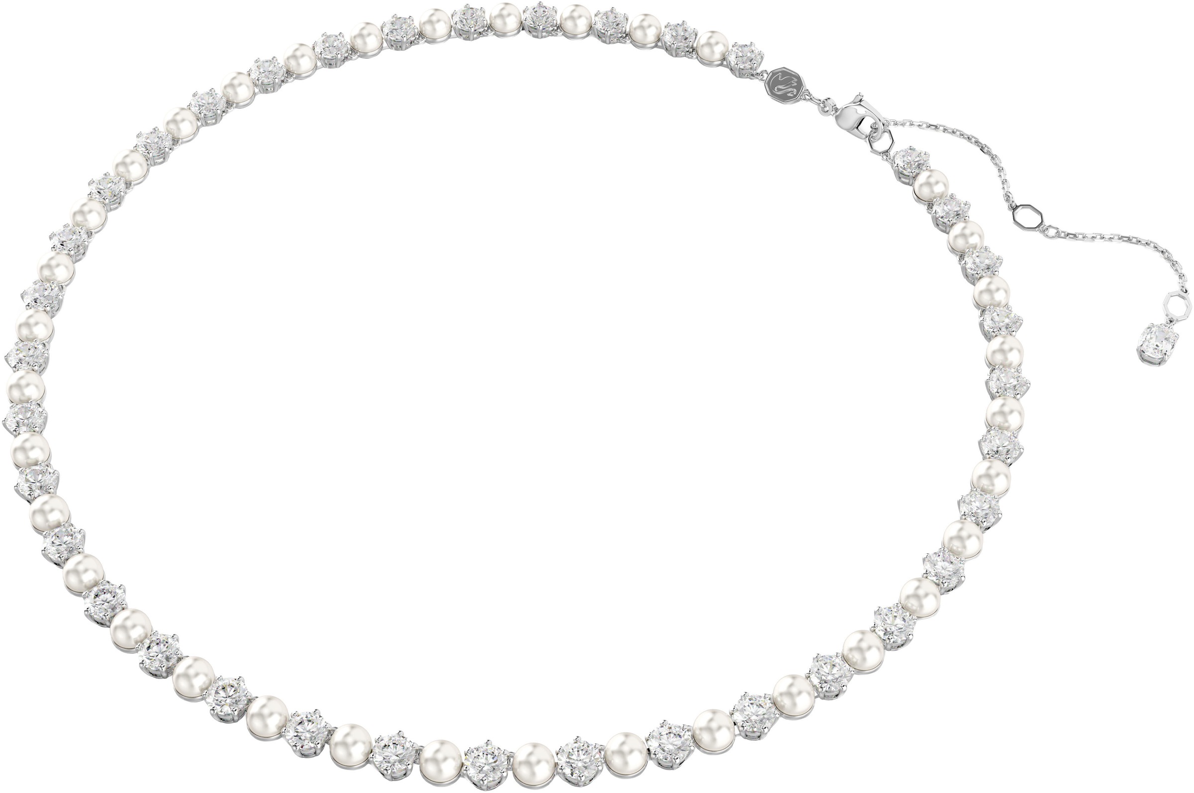 Swarovski Collier »Schmuck Geschenk Matrix Tennis Halskette, 5689623«, mit Swarovski® Zirkonia (synth.) - mit Swarovski® Perle