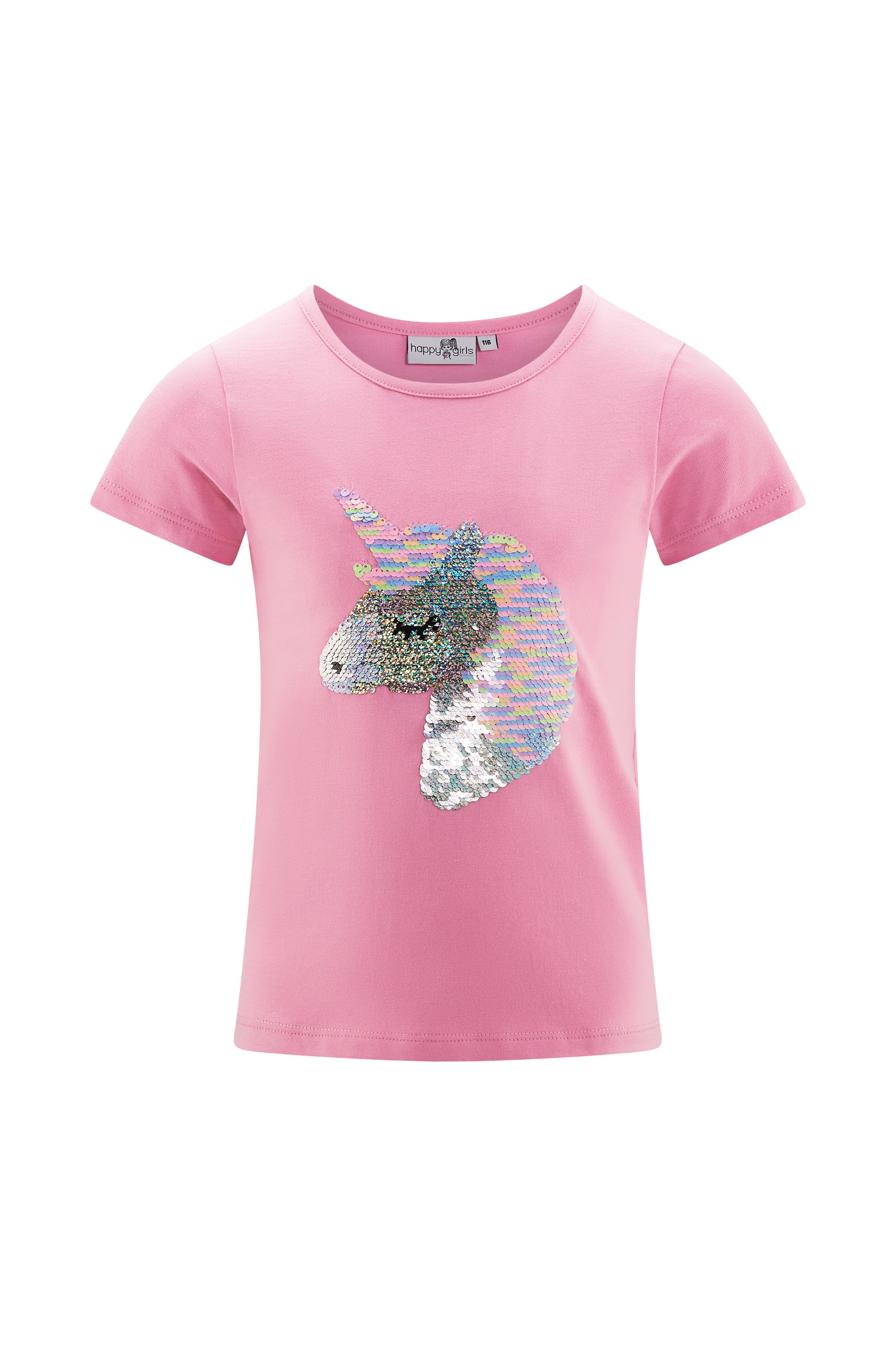 Sommerkleid HAPPY GIRLS "Shirt", Mädchen, Gr. 92, EURO-Größen, bubble gum, Stoff, 100% Baumwolle, normal, Kleider Sommerkleid