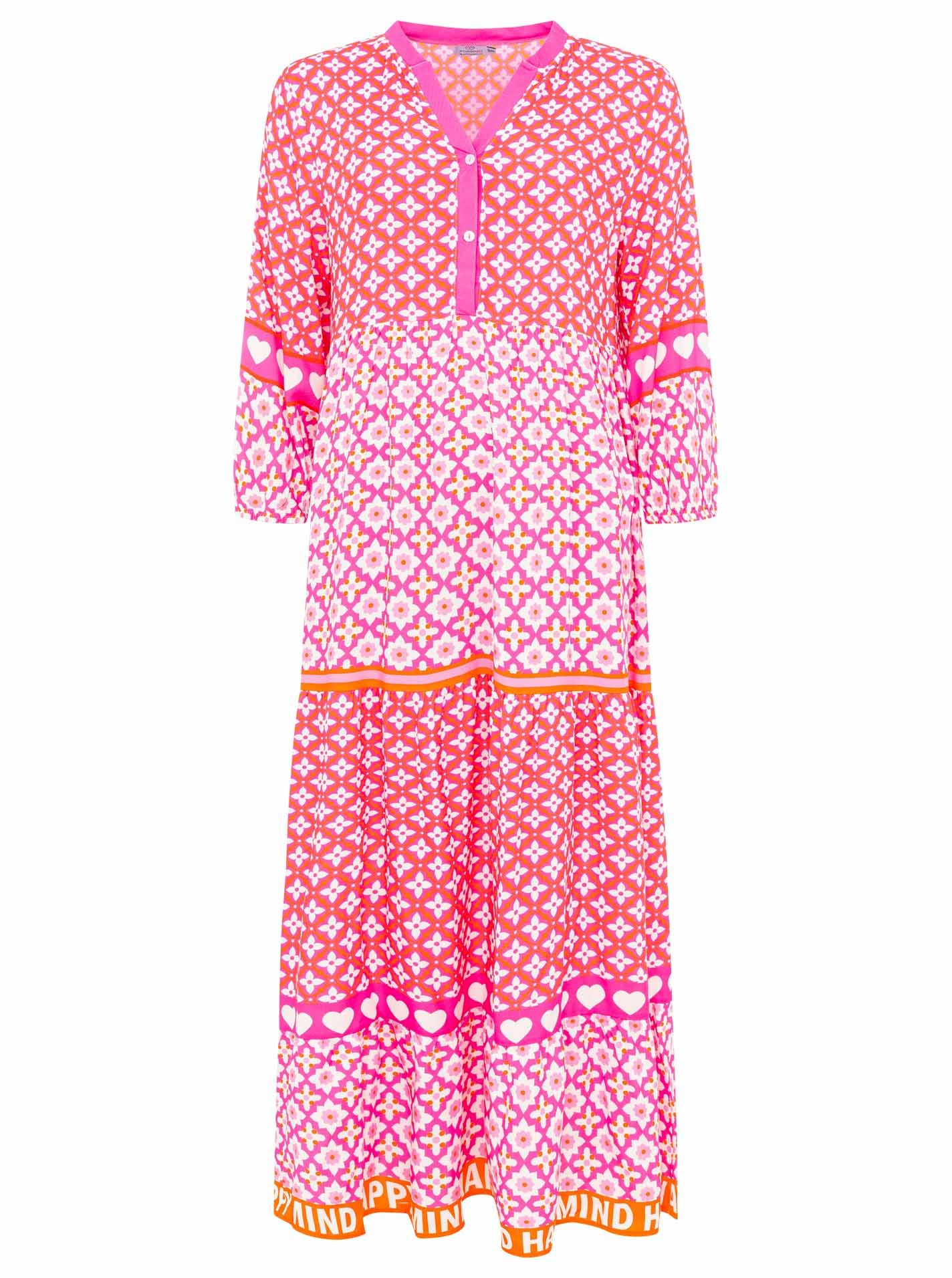 Zwillingsherz Maxikleid ""Dreams"" Ohne Taschen mit Mustermix, Knopfleiste günstig online kaufen