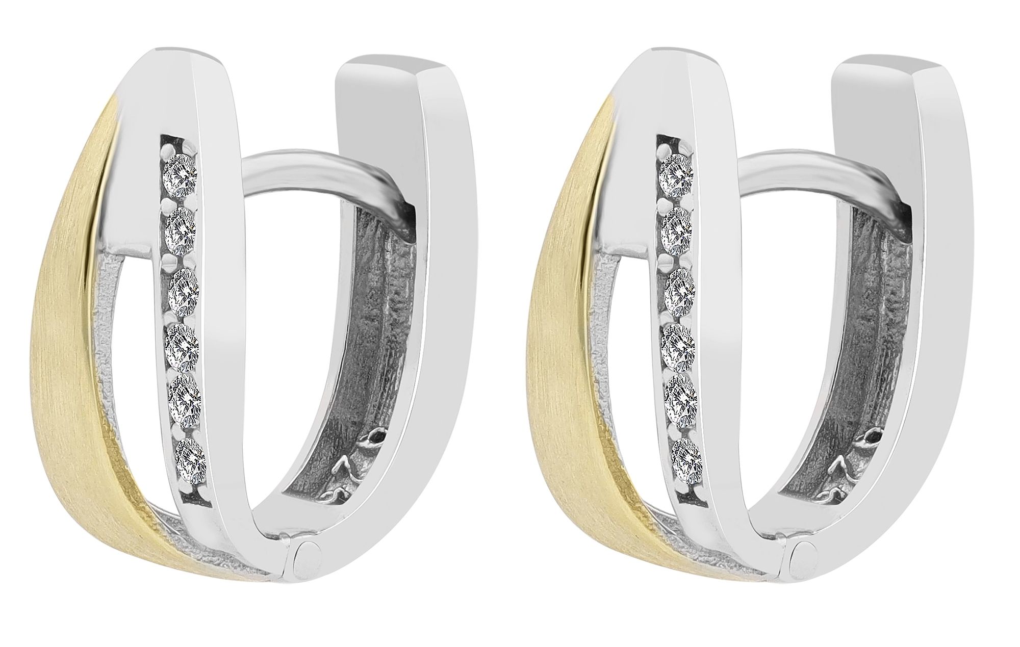 Adelia´s Klappcreolen "Ohrringe – Klappcreole aus 925 Silber mit Zirkonia" Ein Geschenk, das Freude macht