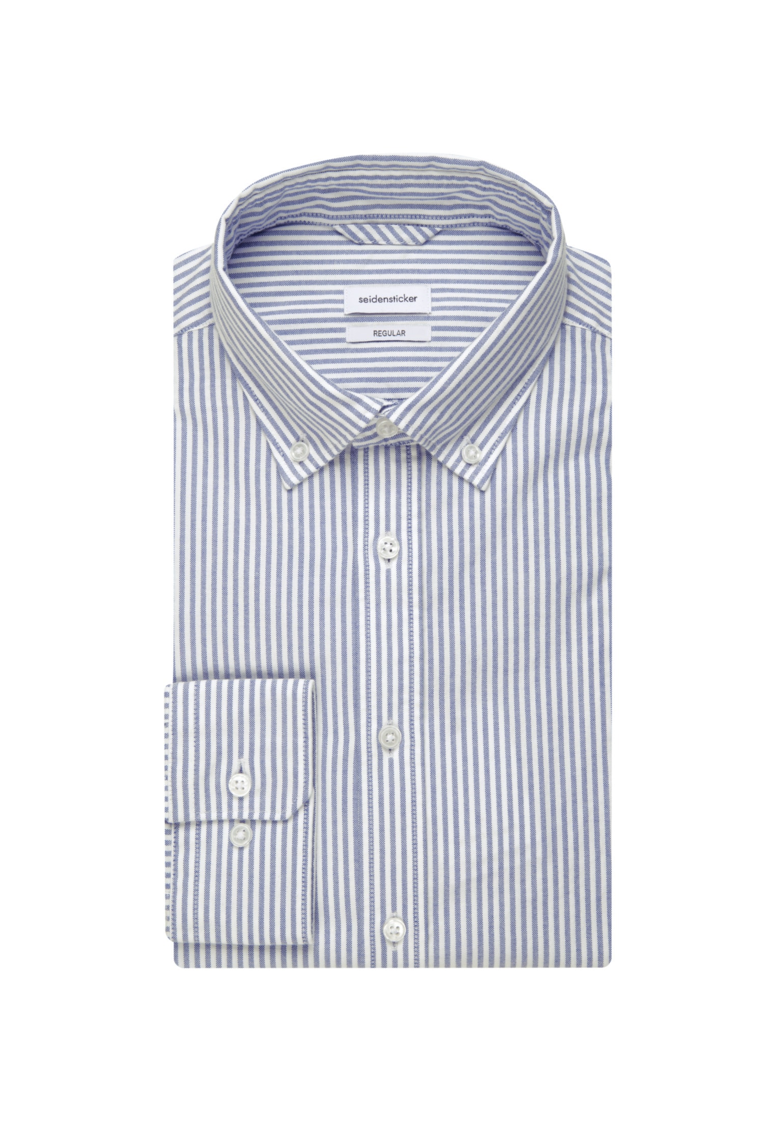 seidensticker Businesshemd »Regular«, Regular Langarm Button-Down-Kragen Streifen