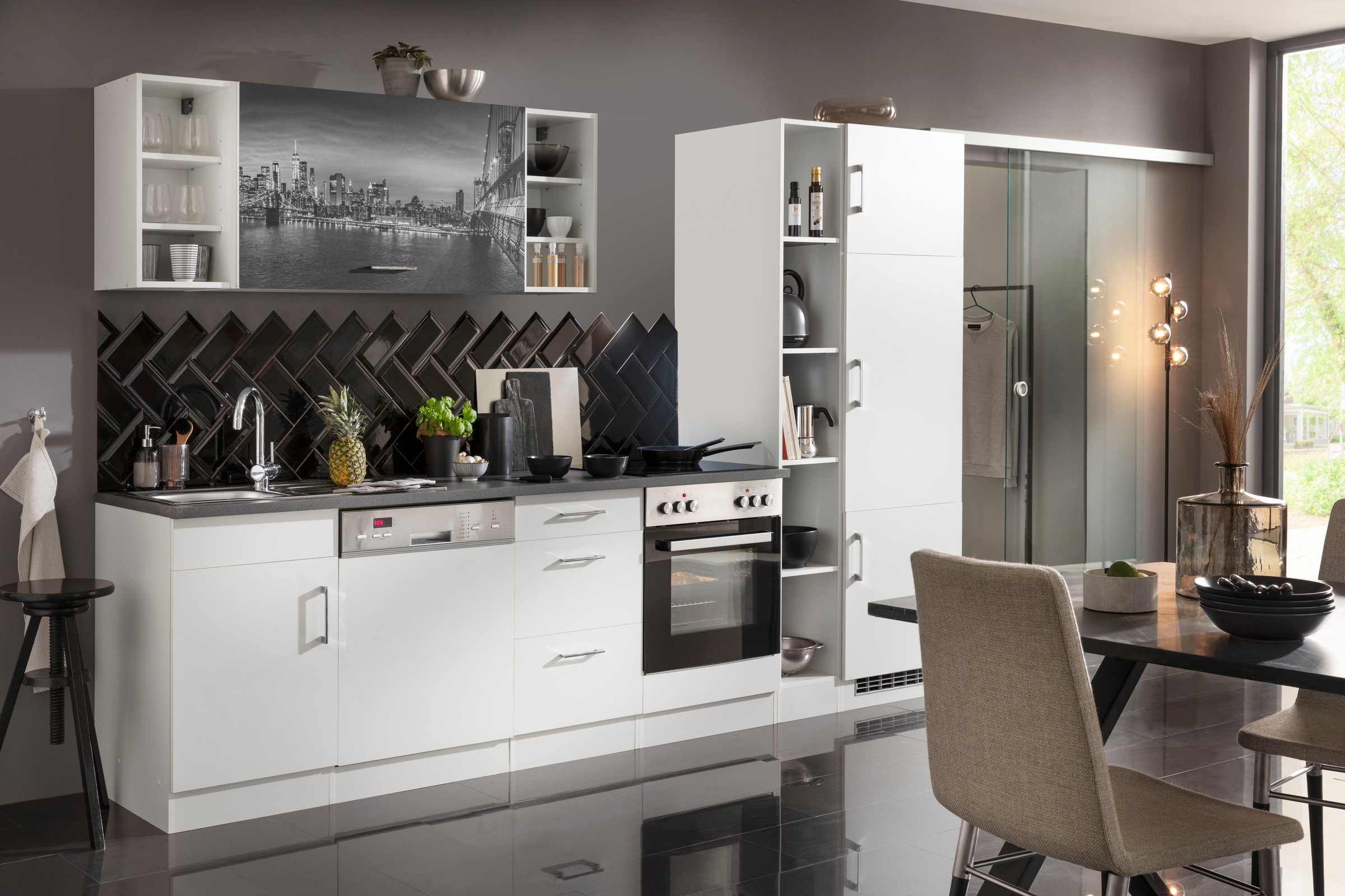 KOCHSTATION Küchenzeile "KS-Paris – Küchen mit einzigartigen Fotomotiven au günstig online kaufen