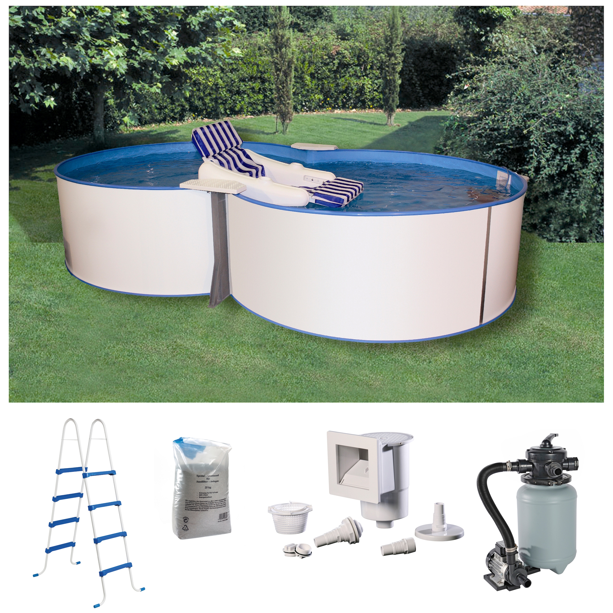 MyPool Achtformpool, (Set), 5-tlg., BxLxH: 300x470x110 cm kaufen
