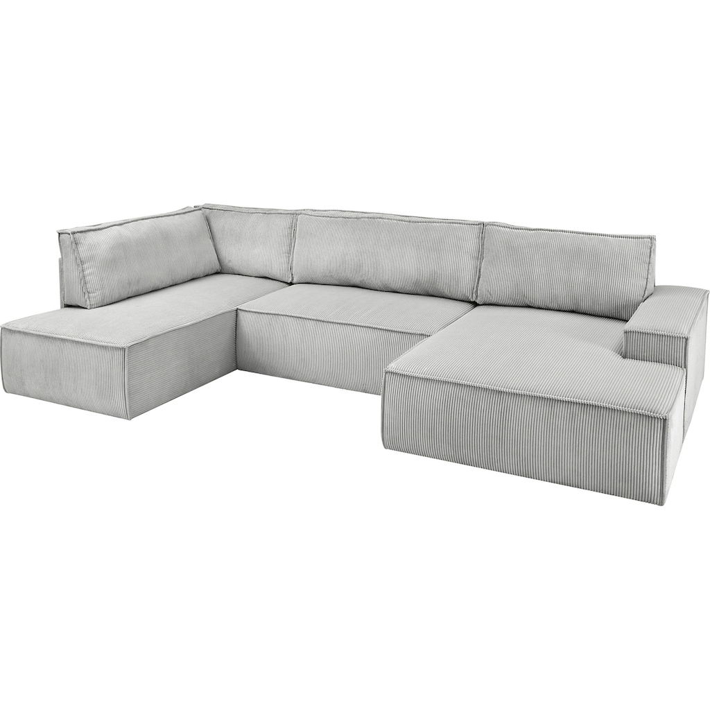 Home affaire Wohnlandschaft »SHERWOOD XXL 329 cm, U-Form, Schlafsofa,«