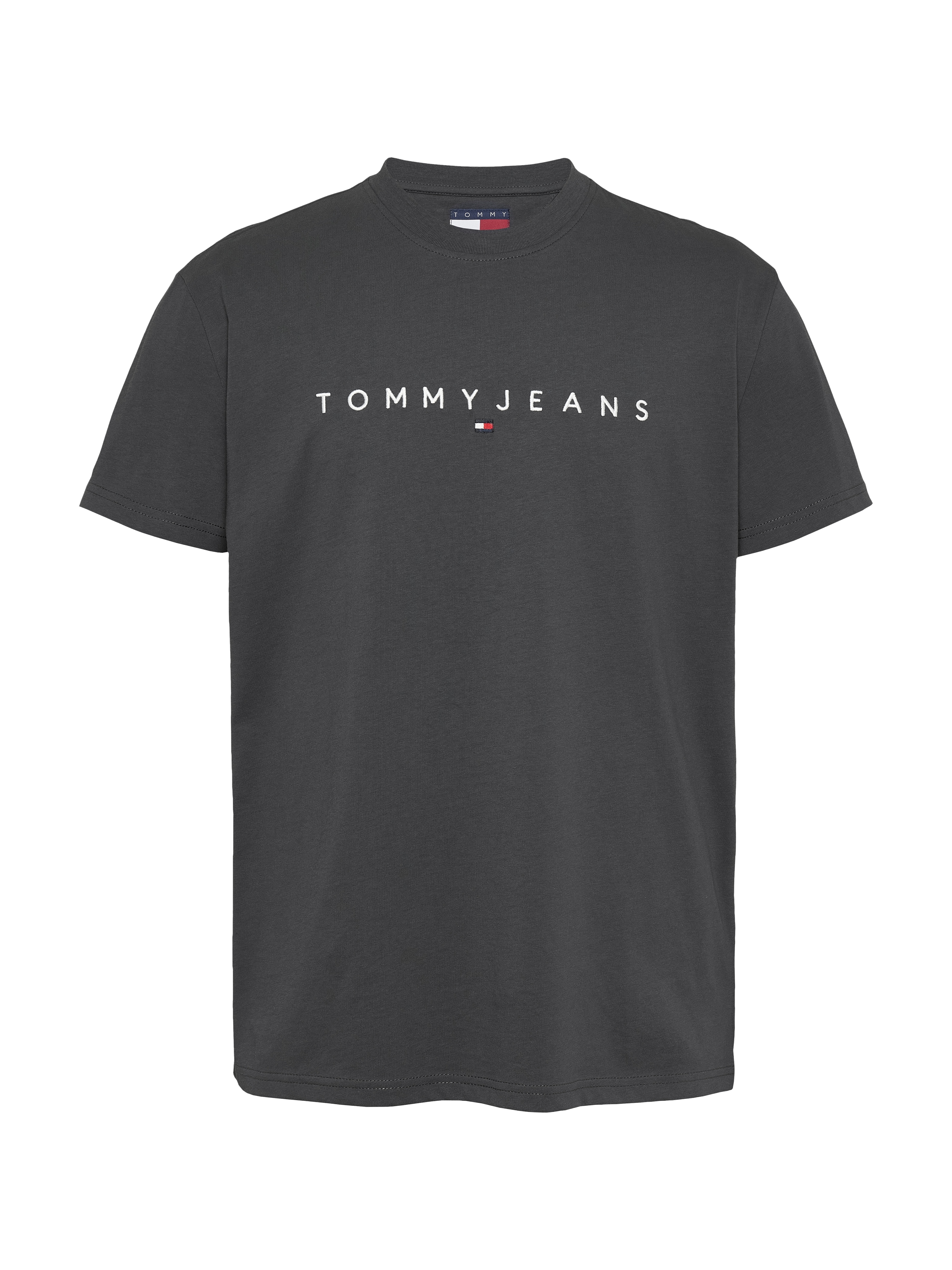 Tommy Jeans Plus Rundhalsshirt »TJM REG LINEAR LOGO TEE EXT«, in Große Größen, Logodruck und Stickerei