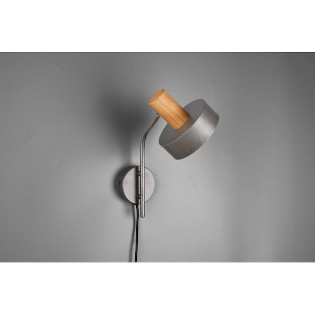 TRIO Leuchten Wandleuchte »GAYA«, 1 flammig-flammig, für Stecker oder Fest- Anschluss, Schnurschalter, Holz naturbelassen | BAUR