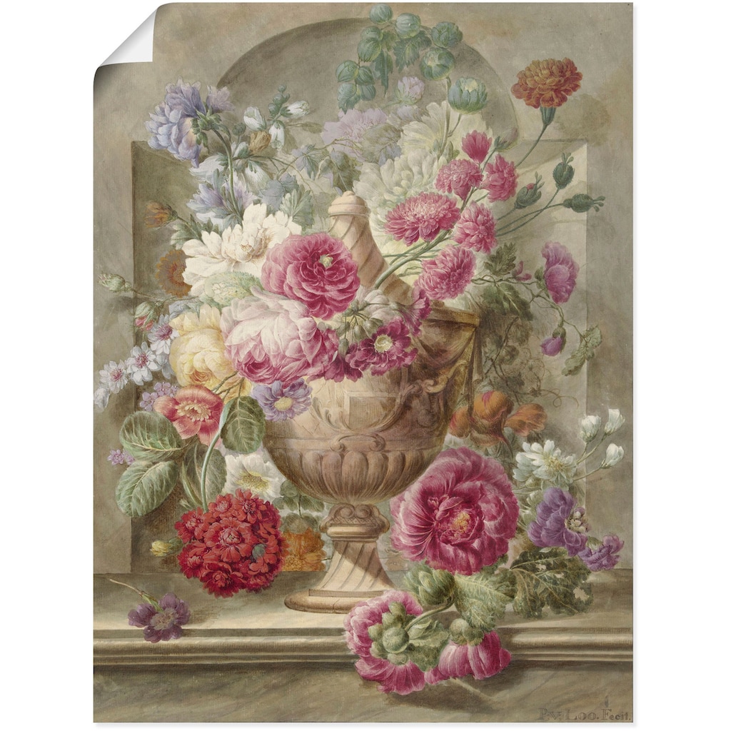 Artland Wandbild »Vase mit Blumen.«, Arrangements, (1 St.)