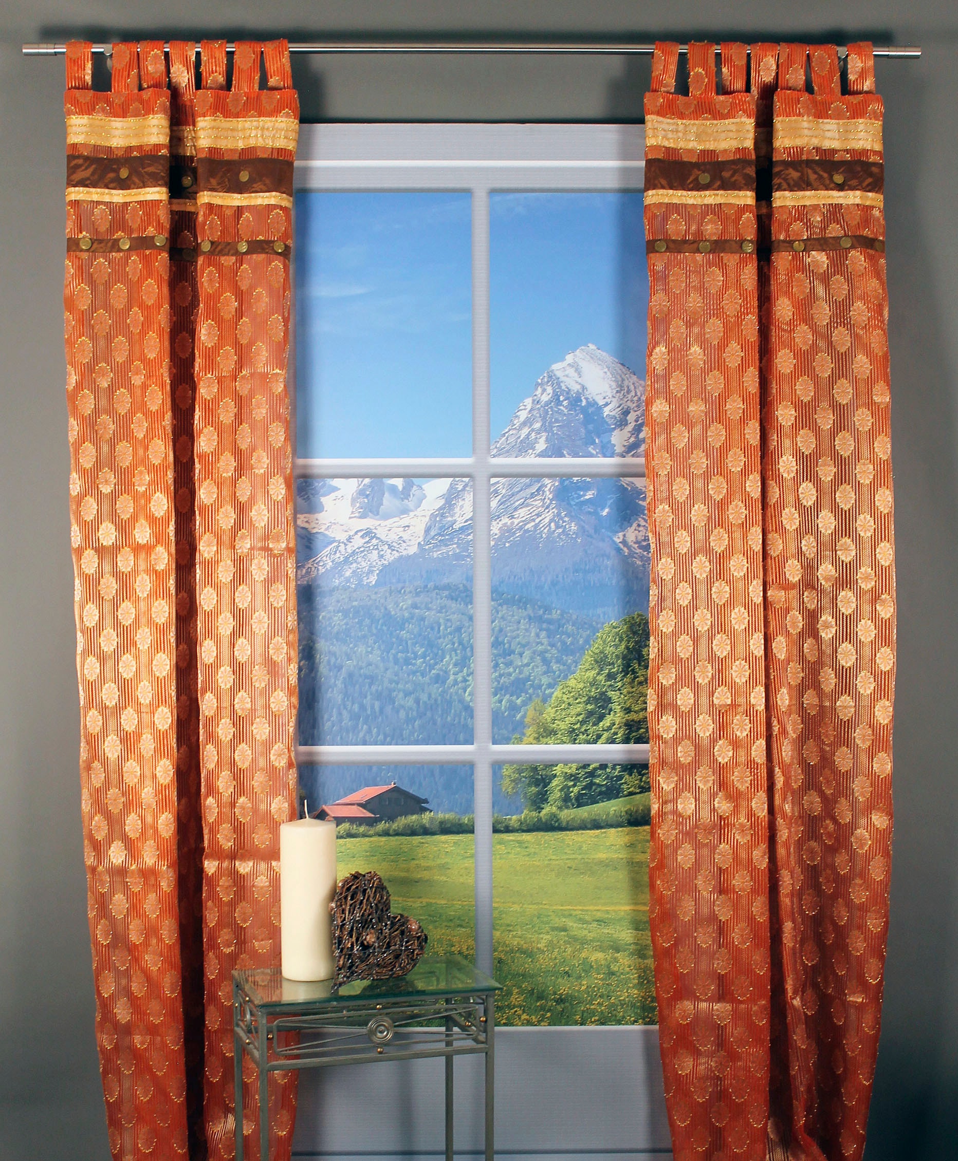 HOSSNER - ART OF HOME DECO Gardine "Arnisee" Schlaufen 1 Stk. tlg. Schlaufe günstig online kaufen