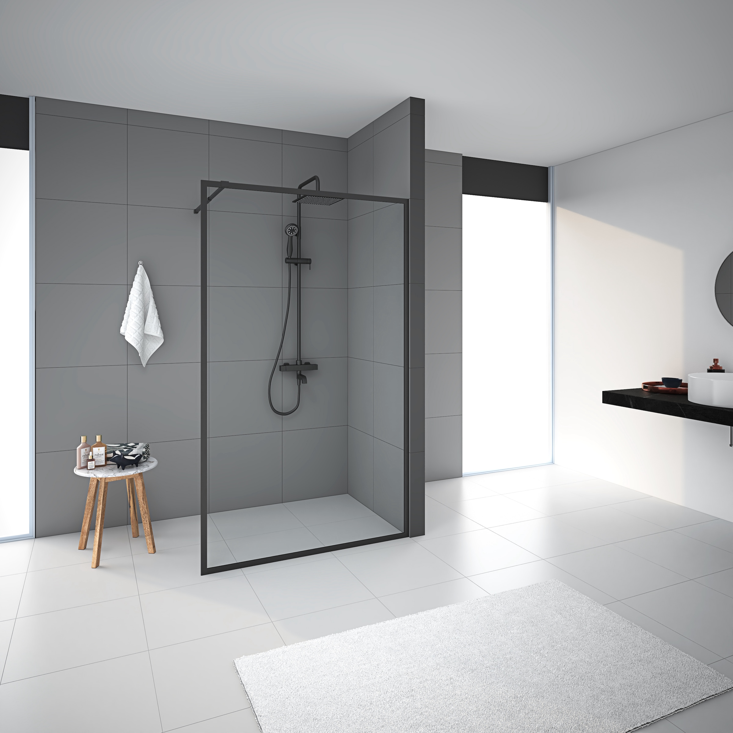 Marwell Walk-in-Dusche »Style« hochwertige Aluminiumprofile