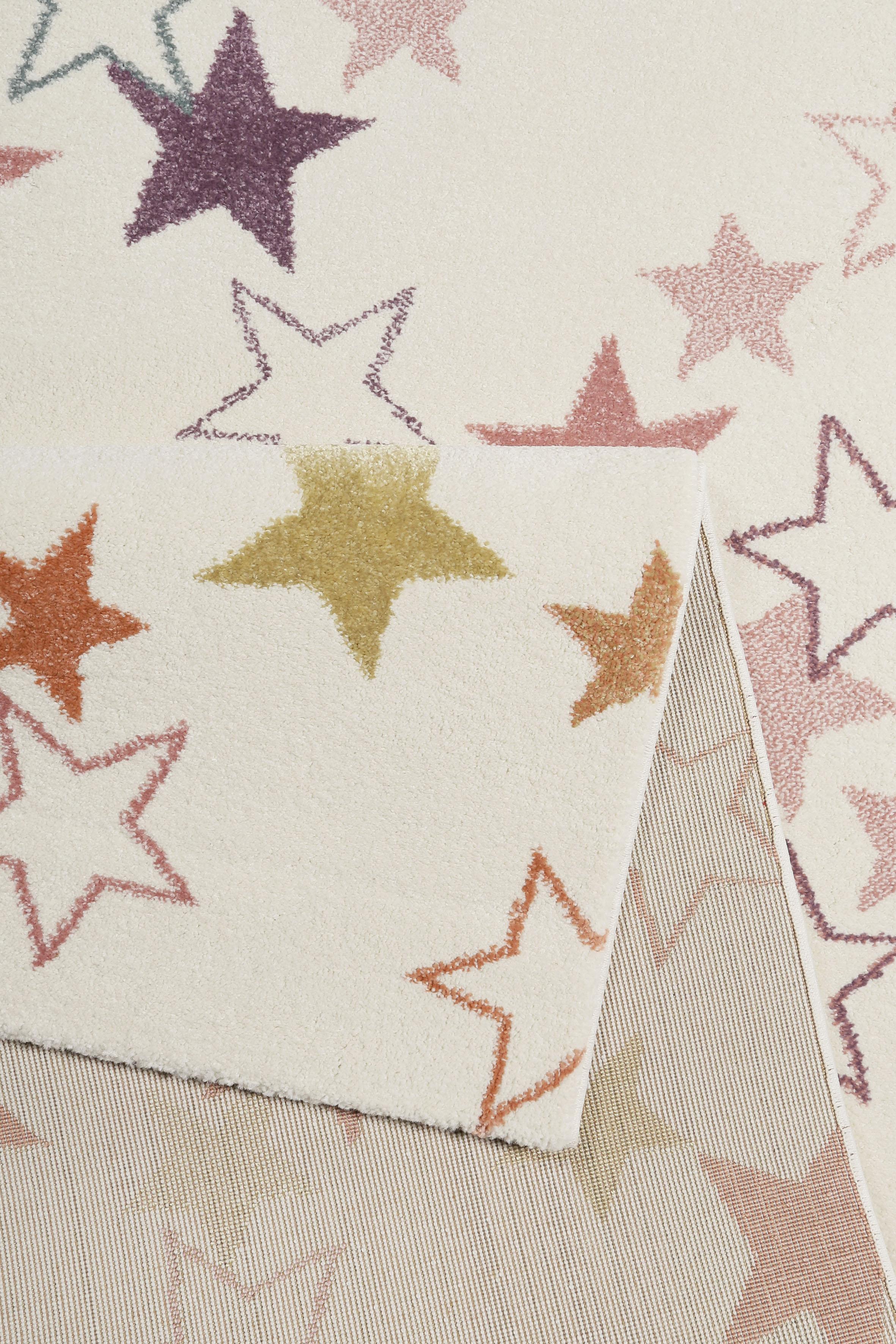 Thumbnail - Esprit Kinderteppich "Esterya ESP-4636" rechteckig 13 mm Höhe Sterne Design, Kurzflor