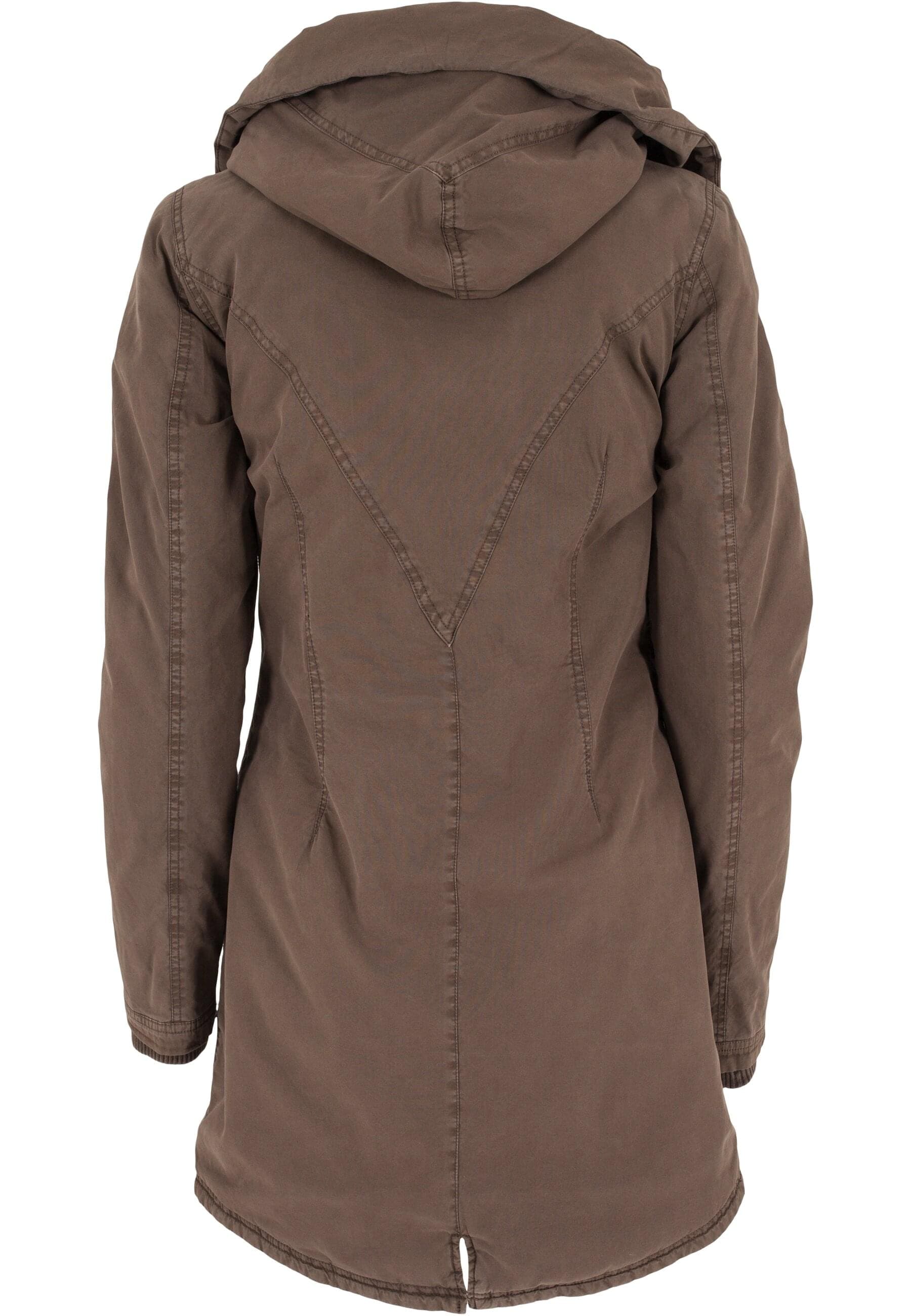 URBAN CLASSICS Winterjacke »Damen St.), Garment BAUR Kapuze Parka«, (1 Ladies kaufen | mit Long Washed online