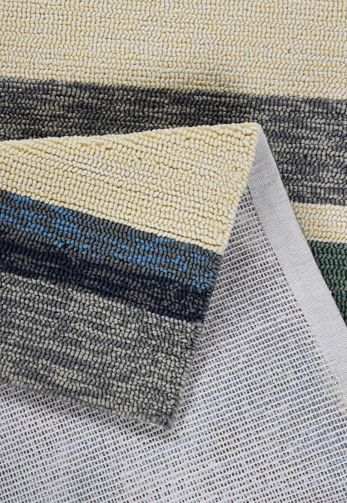 Tapis Gino Falcone Rosetta-Stripes Bleu 70x140cm 2