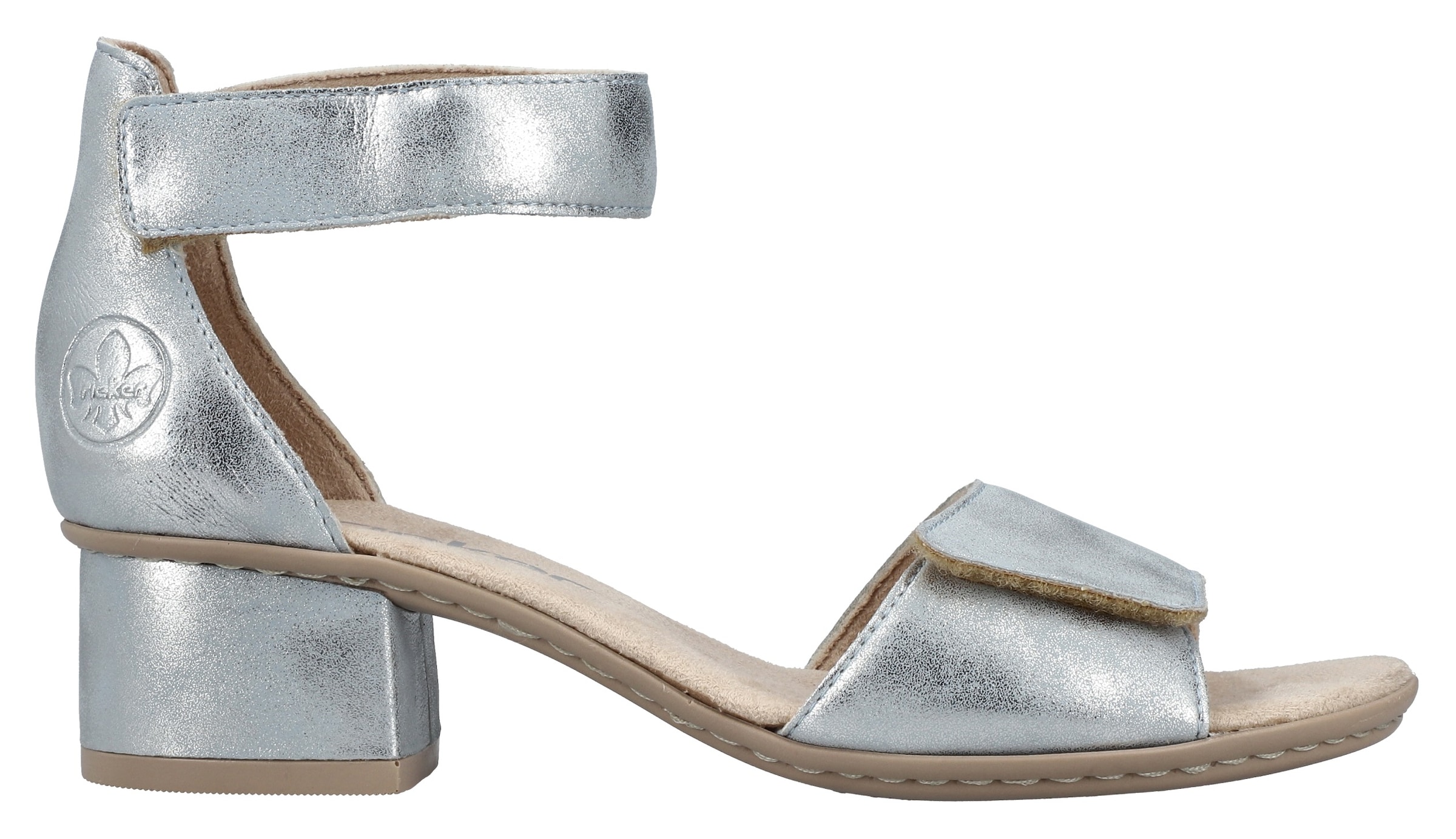 Rieker Sandalette, Sommerschuh, Sandale, Blockabsatz, mit praktischen Klettverschlüssen