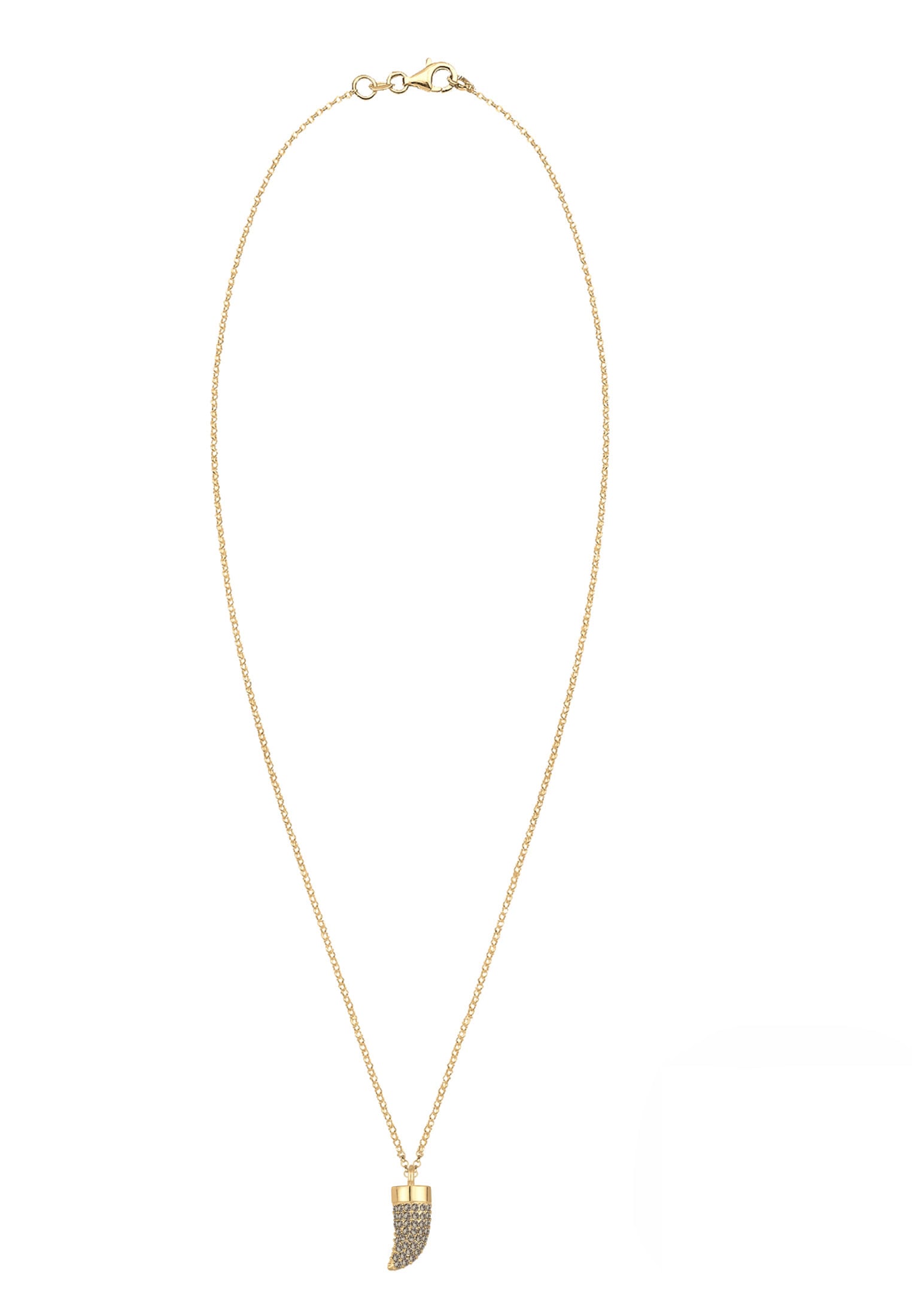 Elli Collierkettchen »Zahn Horn Kristalle Trend 925er Silber«