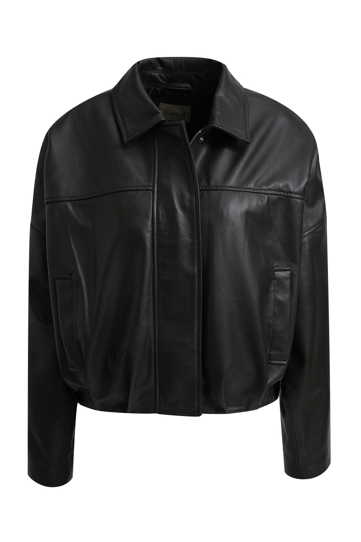 Smith & Soul Lederjacke ohne Kapuze