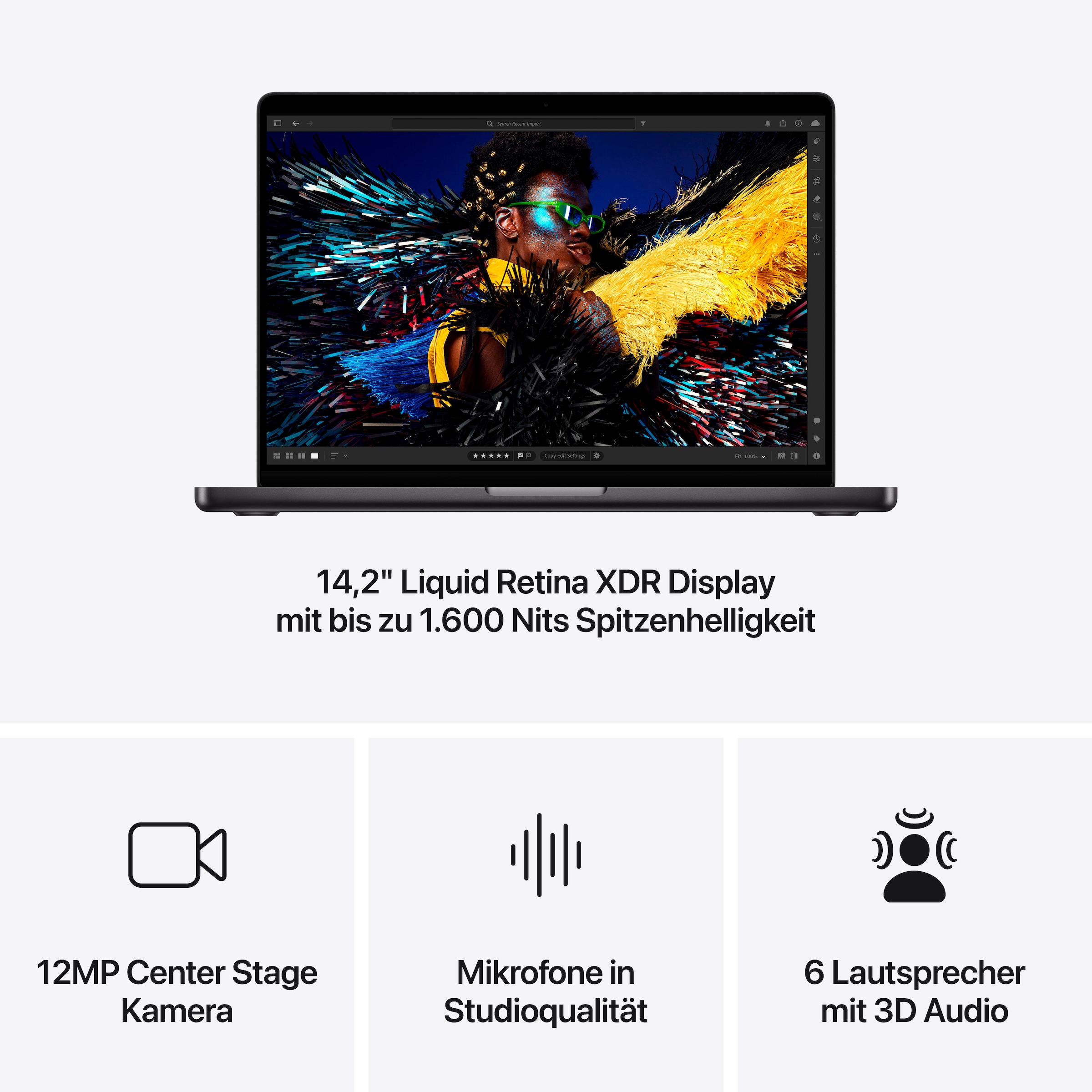Apple Notebook »MacBook Pro 14" M4 Max«, 35,97 cm, / 14,2 Zoll, Apple, M4 Max, M4 - 32-Core GPU, 1000 GB SSD