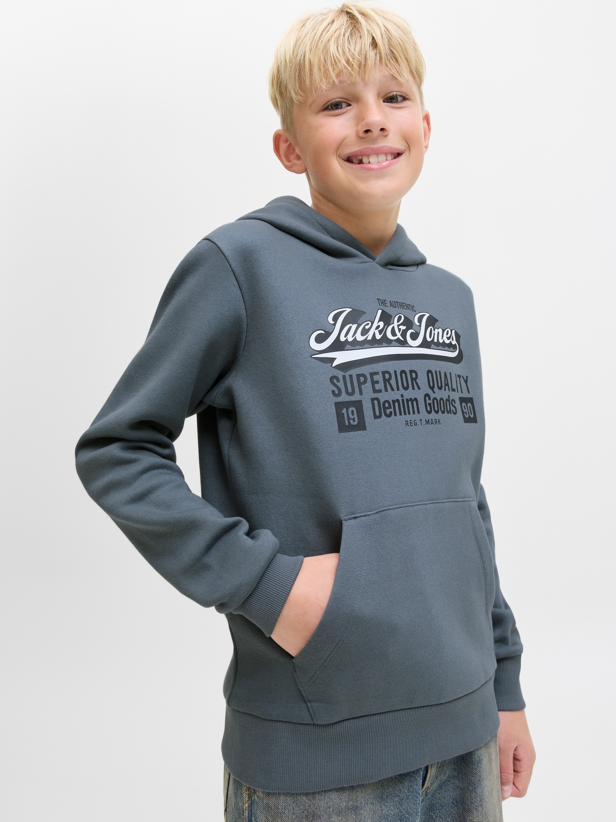 Jack & Jones Junior Kapuzensweatshirt »JJELOGO SWEAT HOOD 2 COL AW25 NOOS JNR«