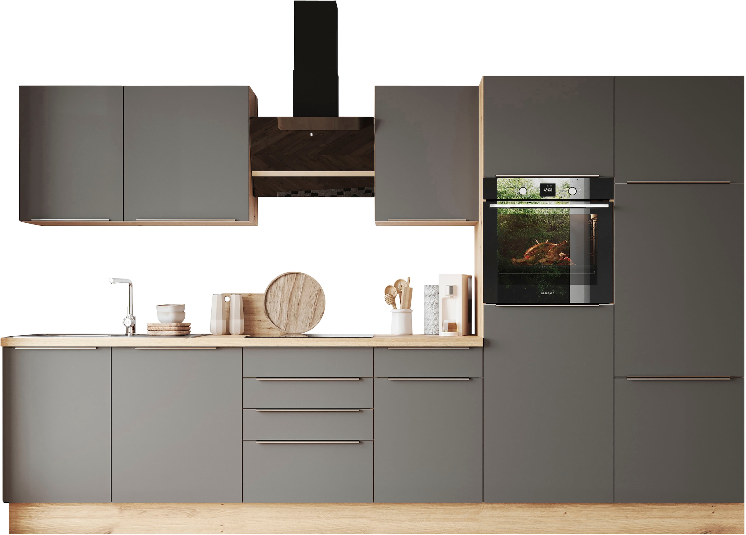 RESPEKTA Küchenzeile "Safado aus der Serie Marleen" Breite 340 cm, mit Soft günstig online kaufen