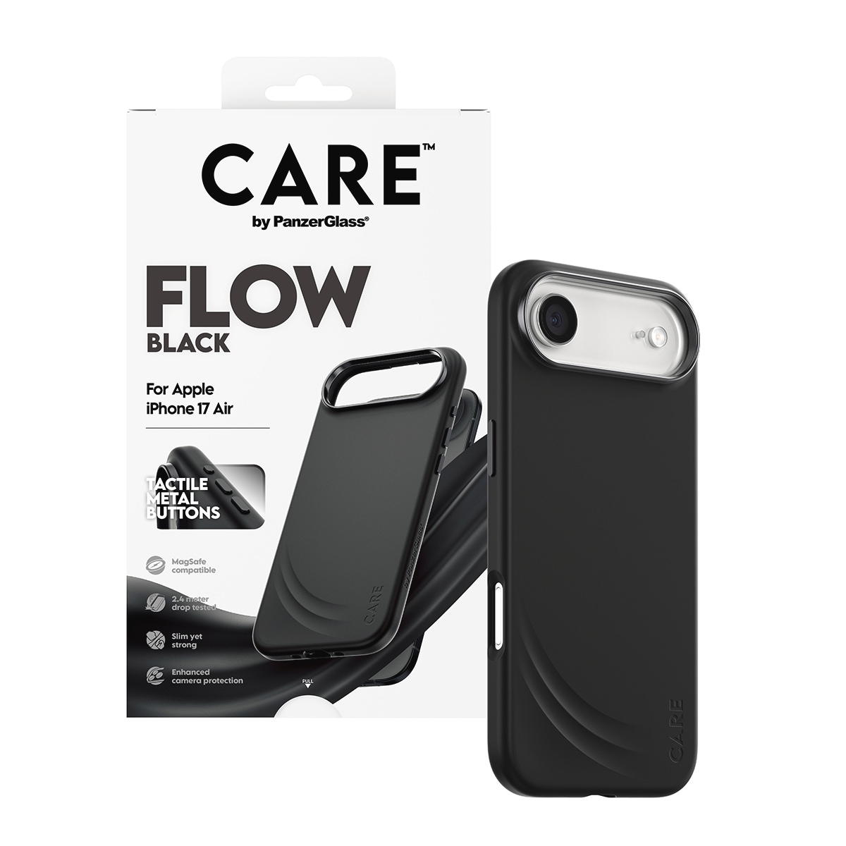 CARE by PanzerGlass Handyhülle »Flow MagSafe Case für Apple iPhone Air« Apple iPhone Air Backcover, Schutzhülle, Handyschutzhülle, Case, Schutzcase, stoßfest