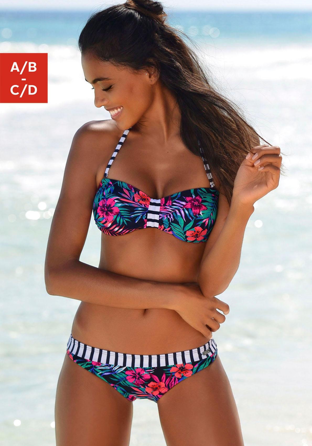 Haut de Bikini femme Push-Up-Top Sugar Venice Beach - Noir - Imprimé