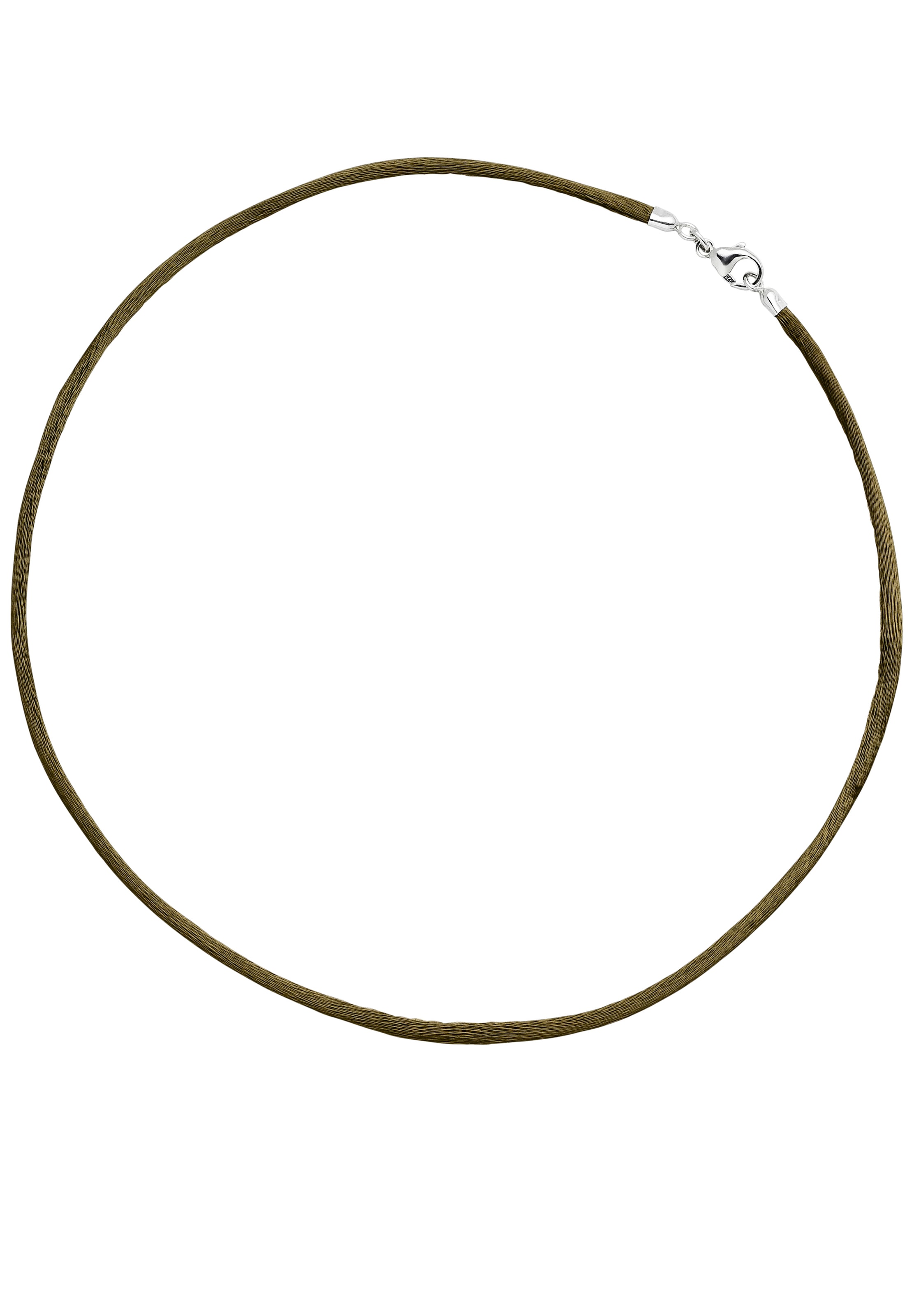 Kette ohne Anhänger »Seidenkette oliv grün«, 42 cm 2,8 mm