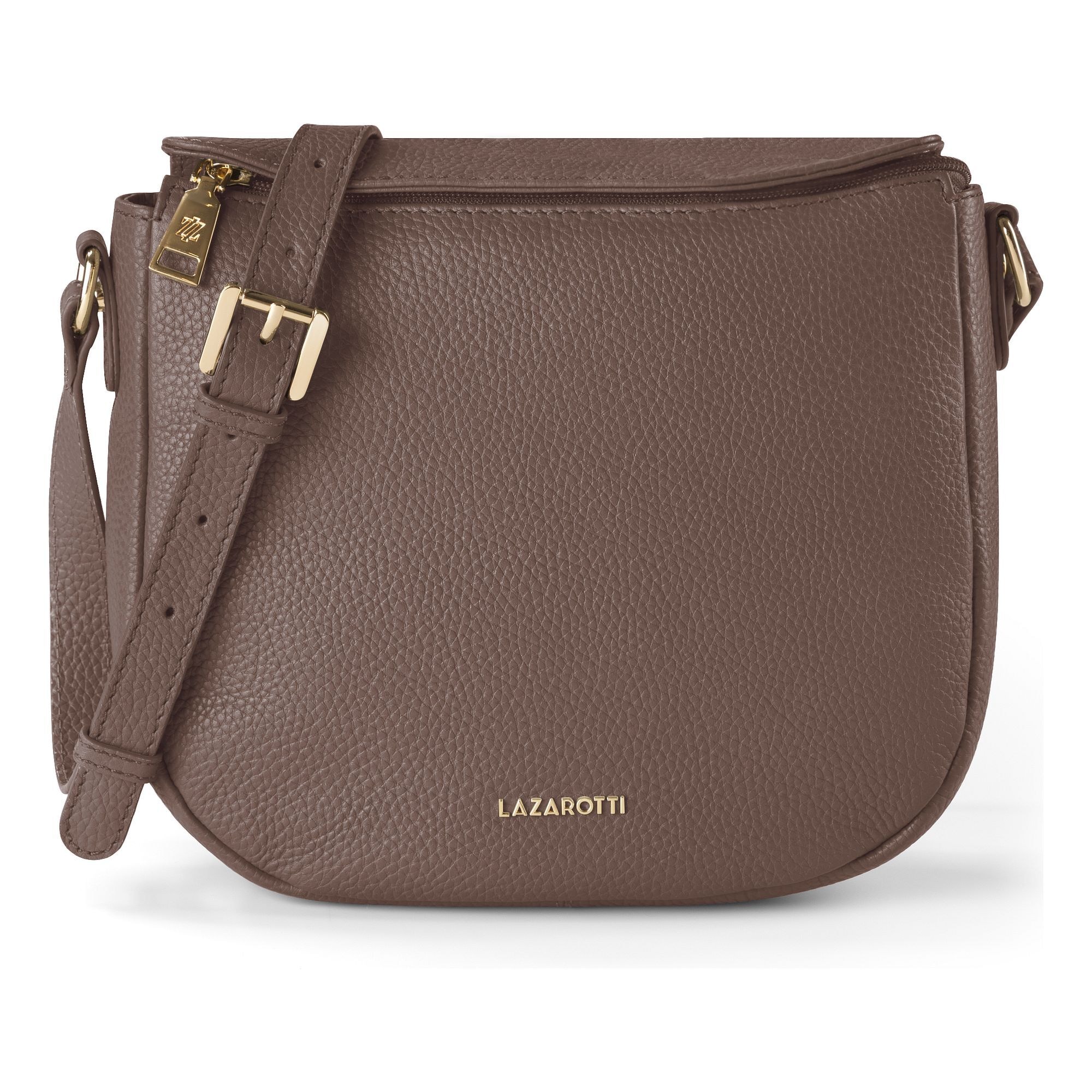 Lazarotti Umhängetasche »Bologna Leather Crossbody Umhängetasche Leder 25 cm«