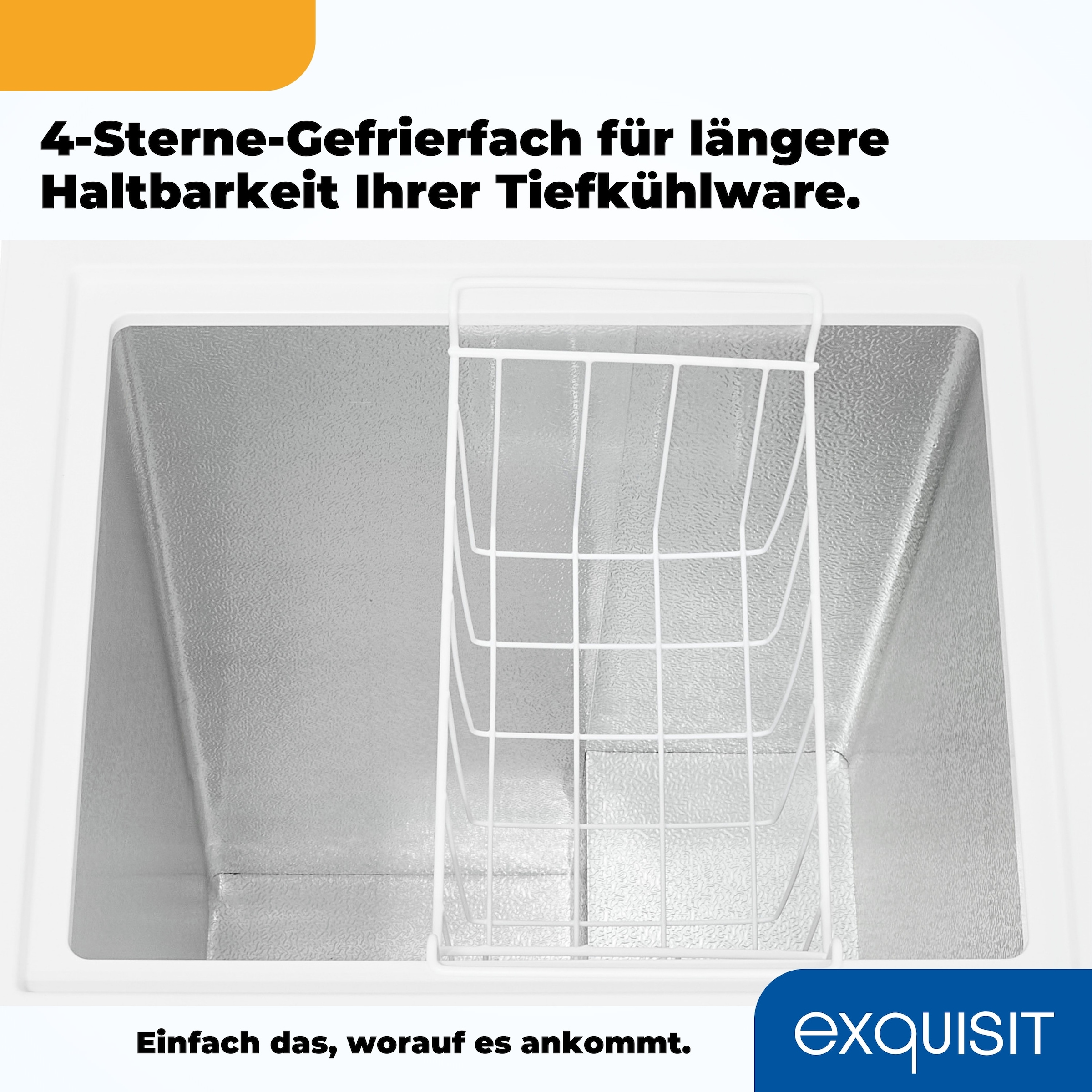 exquisit Gefriertruhe »GT100-050E weiss« 83,5 cm hoch 54,5 cm breit