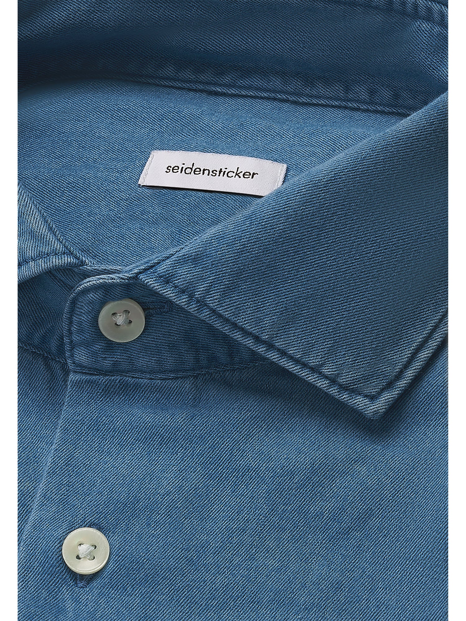 seidenstickerJeanshemd, Regular Kentkragen Denim