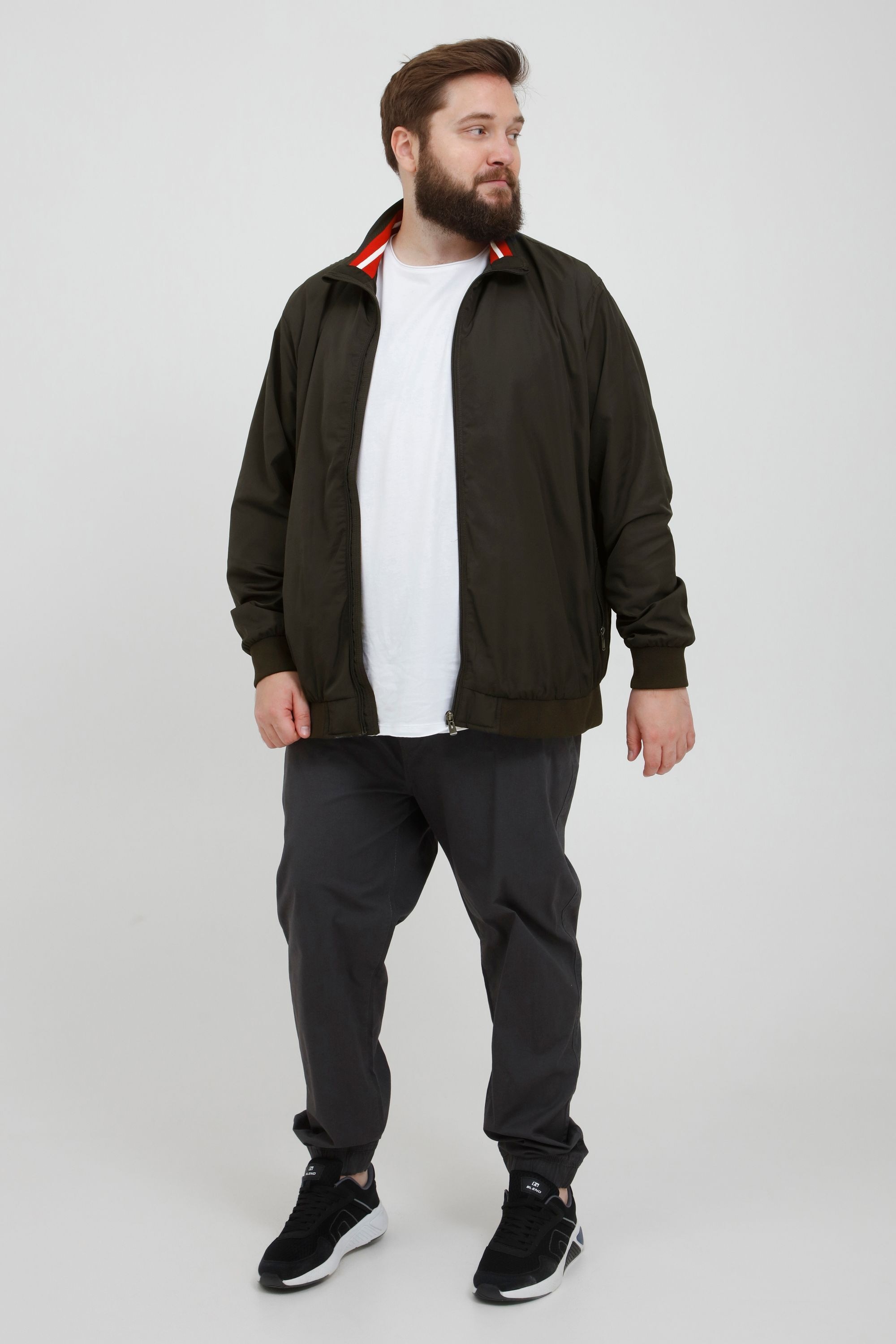 Thumbnail - Blend Outdoorjacke "BHZyklo Big & Tall" ohne Kapuze Softshelljacke mit hohem Kragen in großen Größen