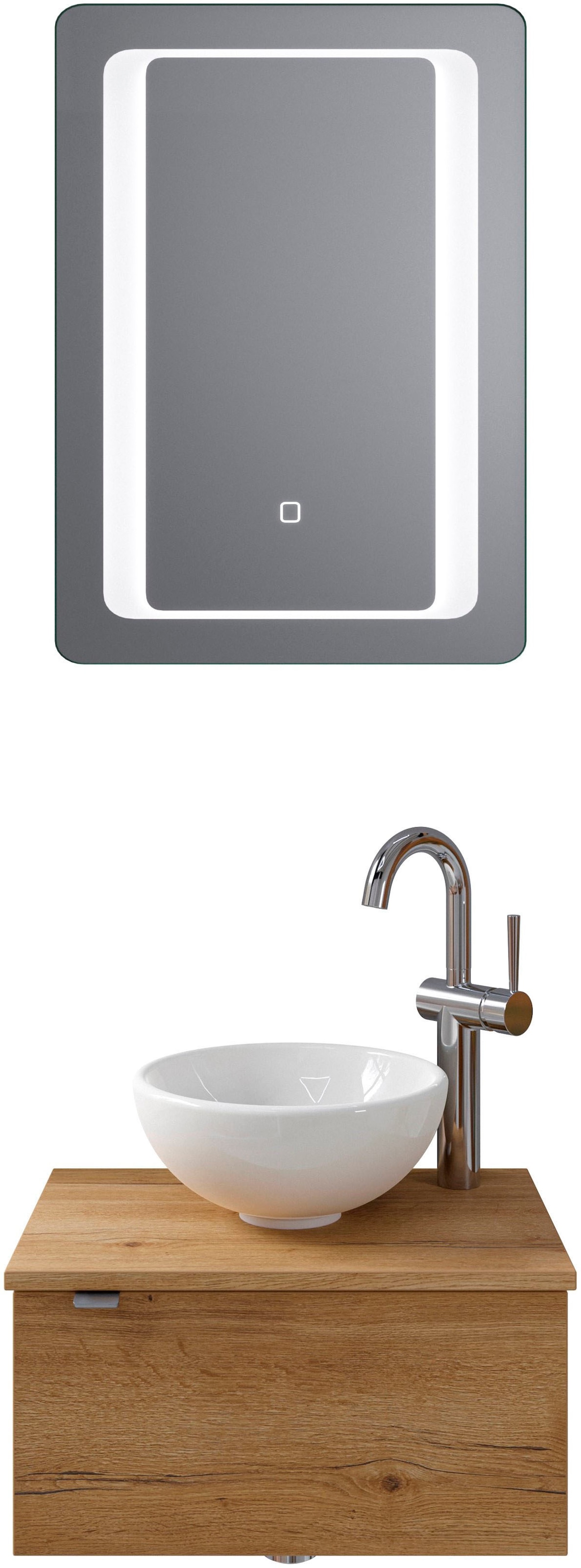 Saphir Badmöbel-Set "Serie 6915" 4 Stk. tlg. Gäste-Bad, 51 cm breit, mit LE günstig online kaufen