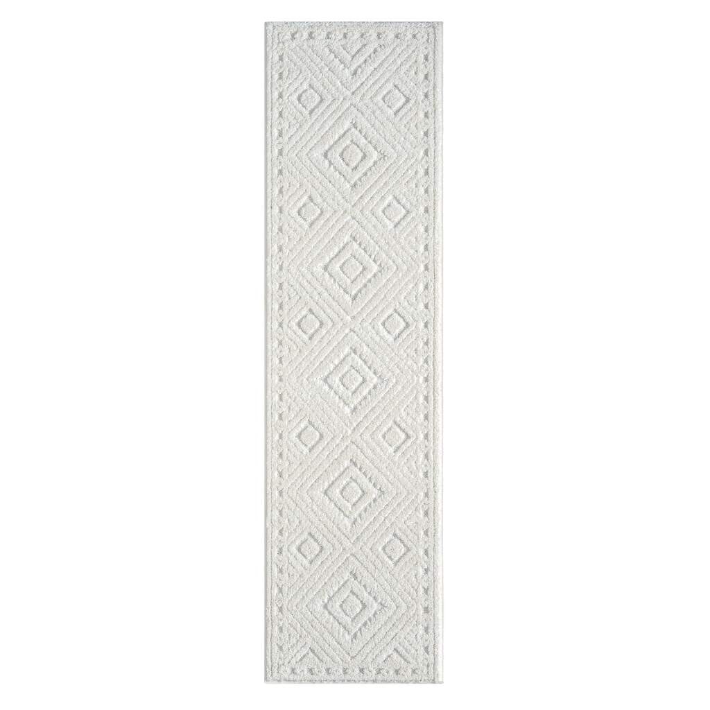 Carpet City Hochflor-Teppich »FOCUS777«, rechteckig, 20 mm Höhe, Boho-Teppich, Hochtief-Muster/ 3D-Effekt, für Wohnzimmer, Schlafzimmer