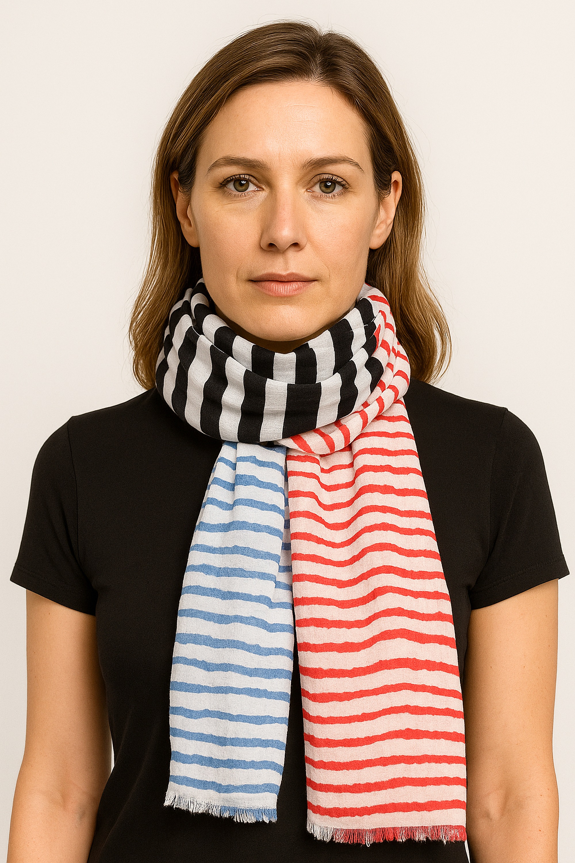 COLLEZIONE ALESSANDRO Modeschal "Lenyah" 1 Stk. tlg. breit, mit Querstreife günstig online kaufen