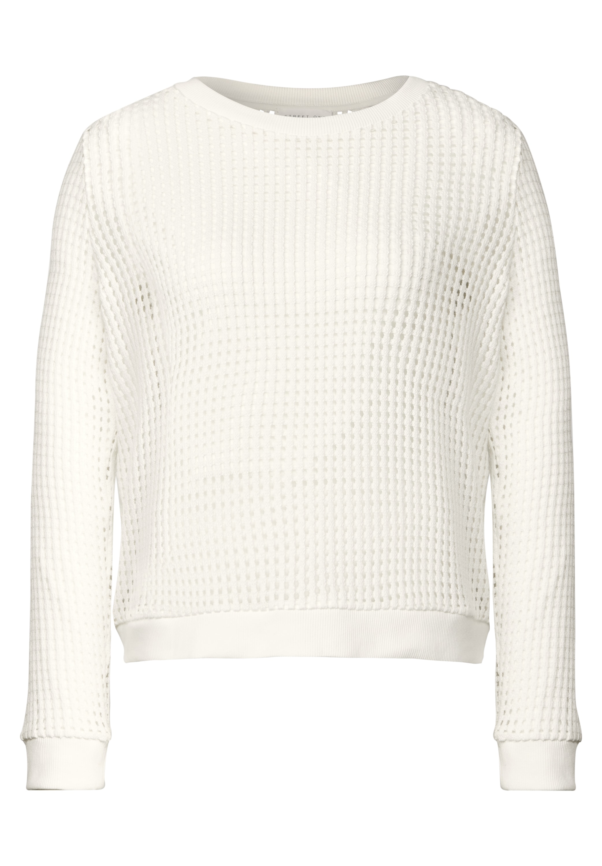 STREET ONE STUDIO Langarmshirt, aus Baumwolle mit Stretchante