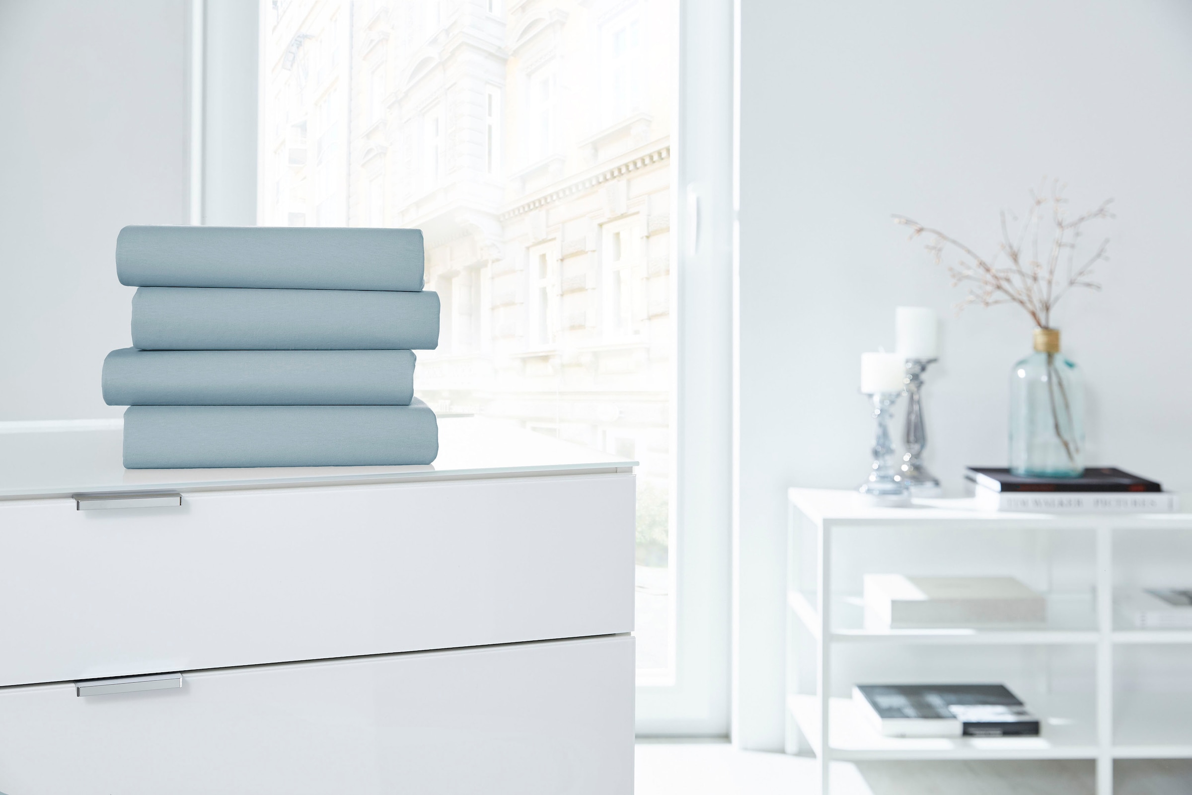 Primera Spannbettlaken »Elasthan-Feinjersey Topper« Aus 95% gekämmter Baumwolle und 5% Elastan
