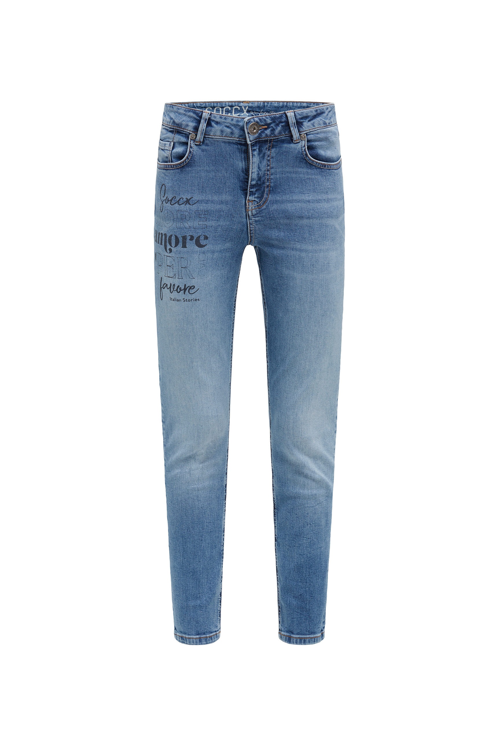 SOCCX Slim-fit-Jeans, mit normaler Leibhöhe