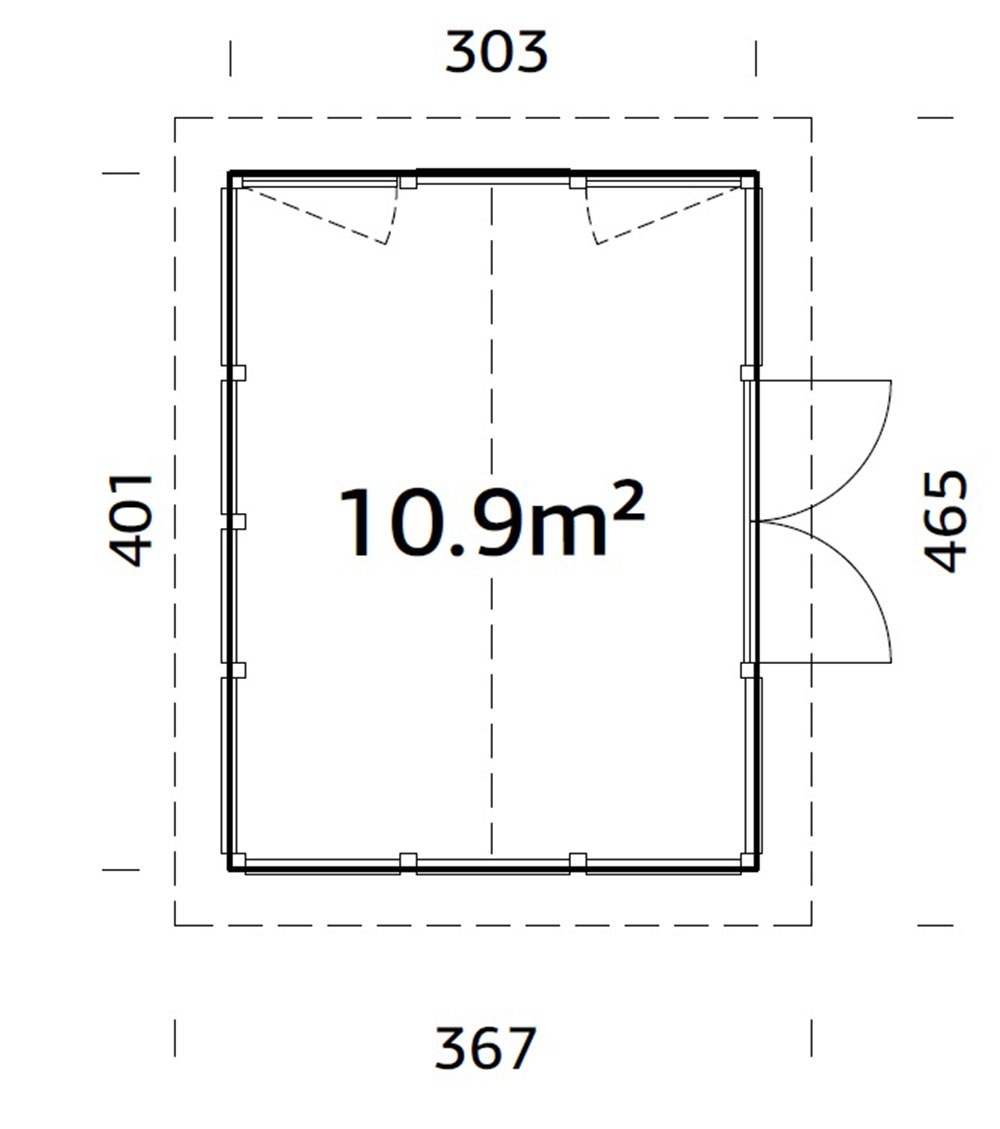 Palmako Holzpavillon »Isabella« BxTxH: 465x367x297 cm