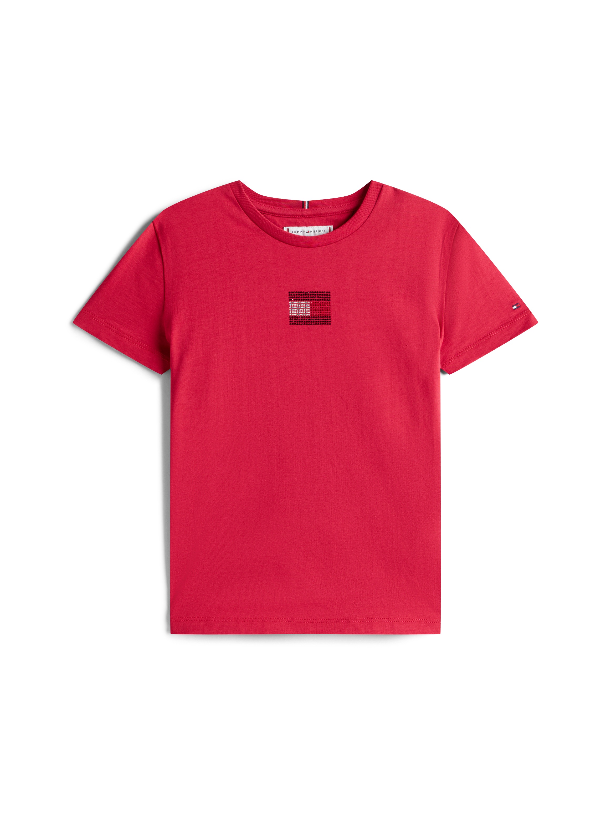 Tommy Hilfiger T-Shirt »RHINE STONE FLAG TEE S/S«, Kinder bis 16 Jahre