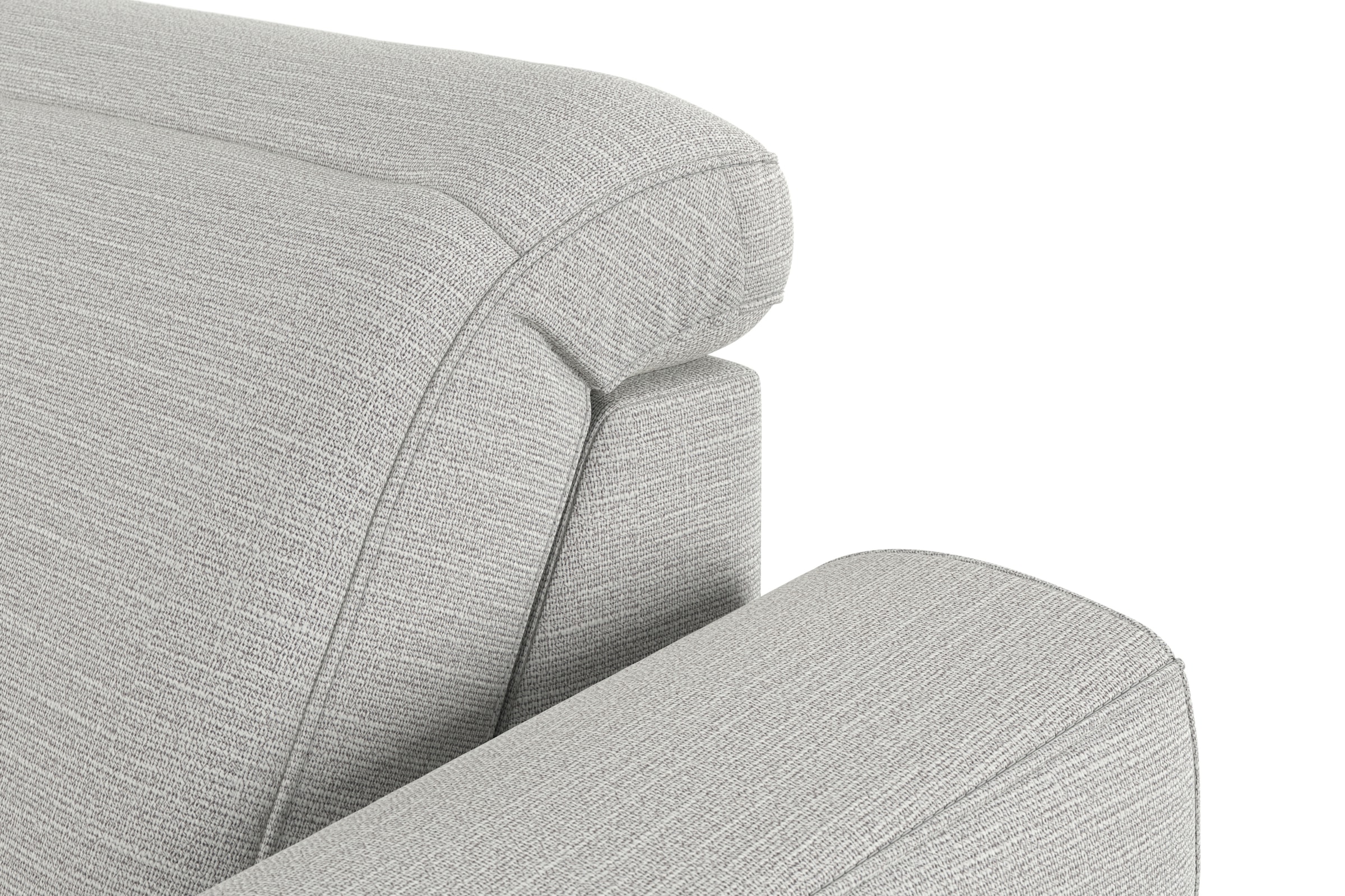 sit&more Ecksofa »Dundee L-Form«, mit Federkern und Massivholzfüßen, wahlweise mit Kopfteilverstellung