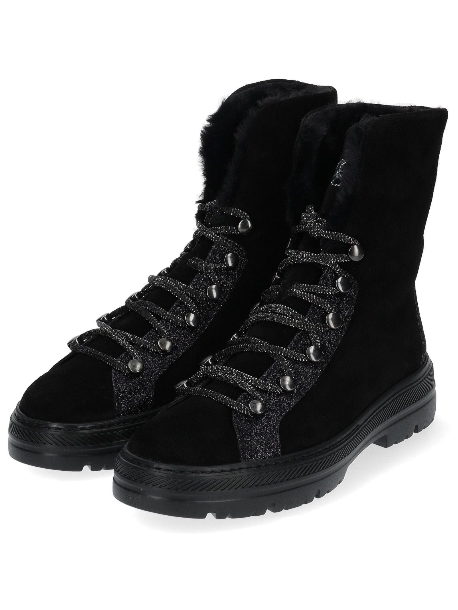 Paul Green Schnürstiefelette "Paul Green Stiefelette Veloursleder" günstig online kaufen
