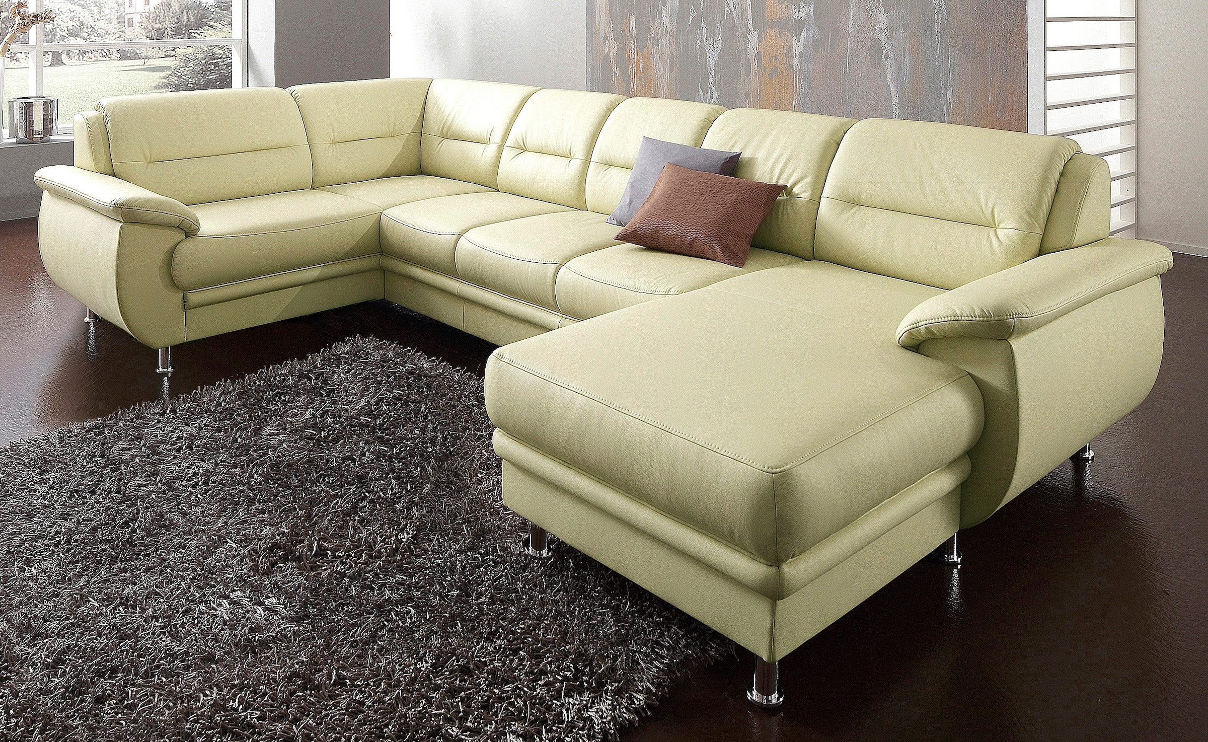 sit&more Wohnlandschaft "Mailand U-Form, B: 312 cm", optional Bettfunktion günstig online kaufen
