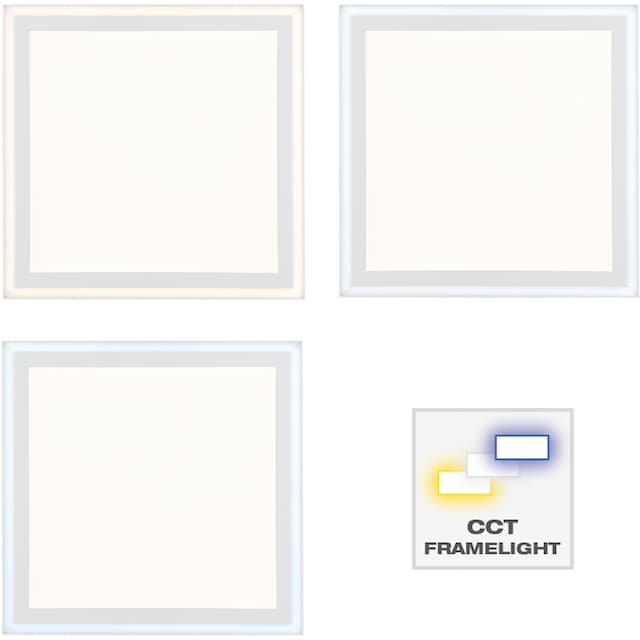 cm, flammig-flammig, Frame-Light, CCT, | Metall/Kunstst., 1 »Laurice«, dimmbar, kaufen LED weiß Panel 40x40 2400 BAUR Brilliant Lumen,