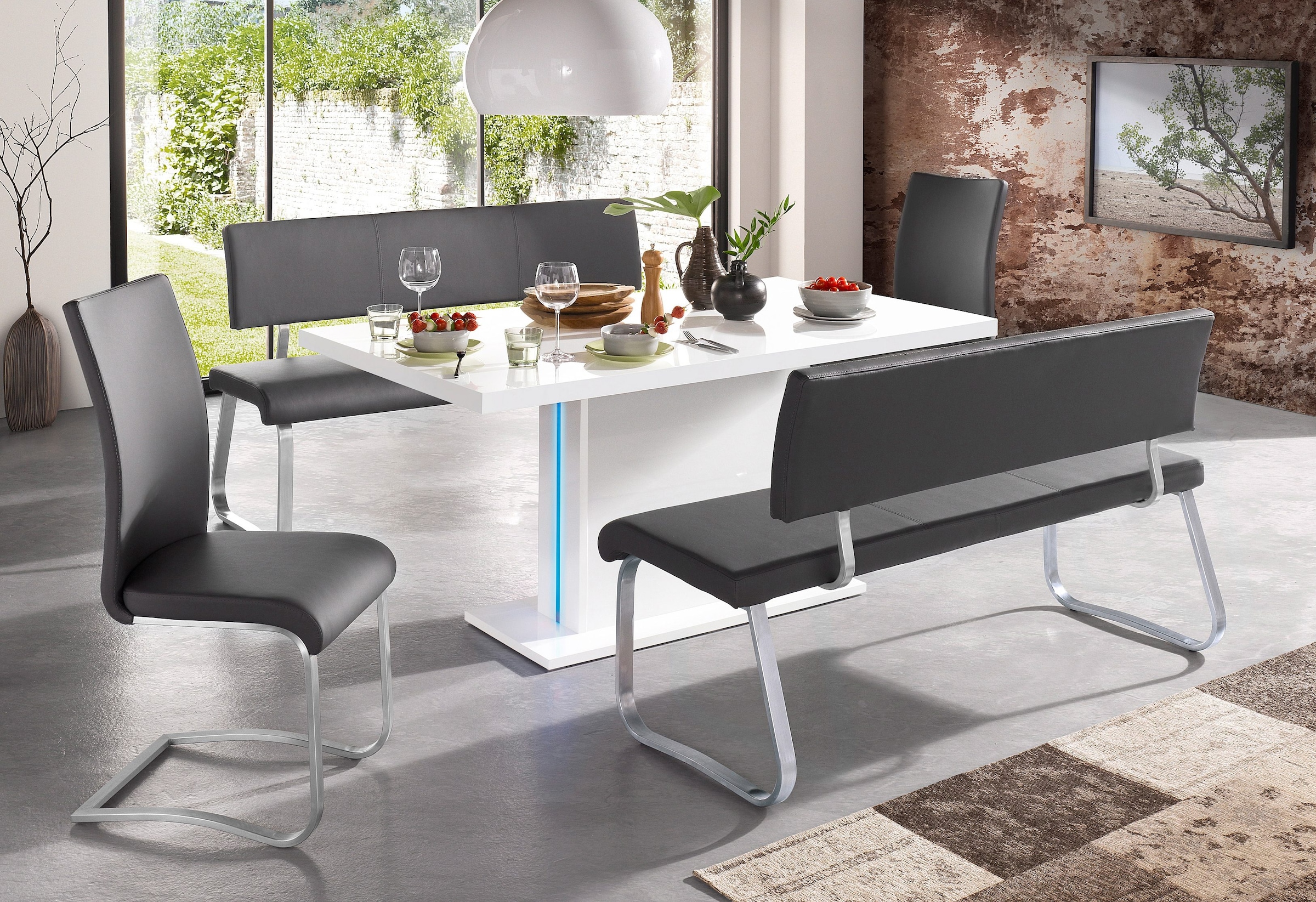 MCA furniture bis belastbar »Arco«, | verschiedenen BAUR Echtleder, Polsterbank in Kg, 280 Breiten