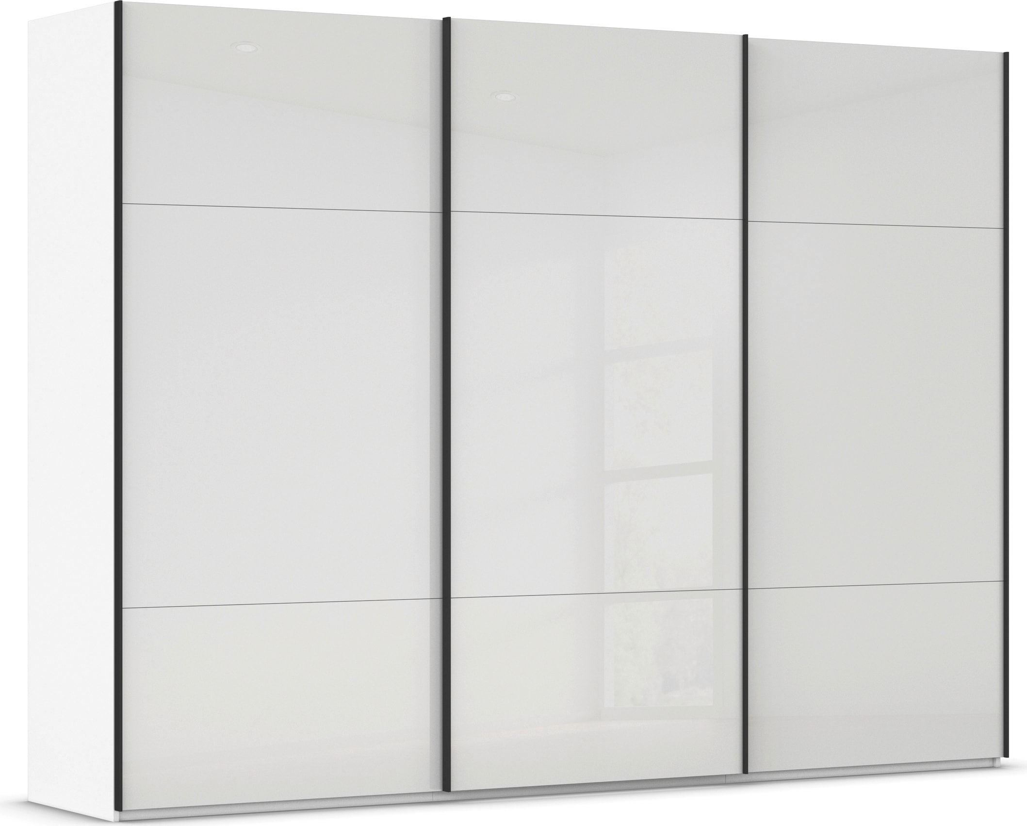 rauch Schwebetürenschrank "Kleiderschrank Schrank Garderobe Schlafzimmerschrank CONTIDO" 3 verschiedene Ausstattungen BASIC/CLASSIC/PREMIUM, aus hochwertigem Material in 6 Breiten 2 Griff-Farben MADE IN GERMANY