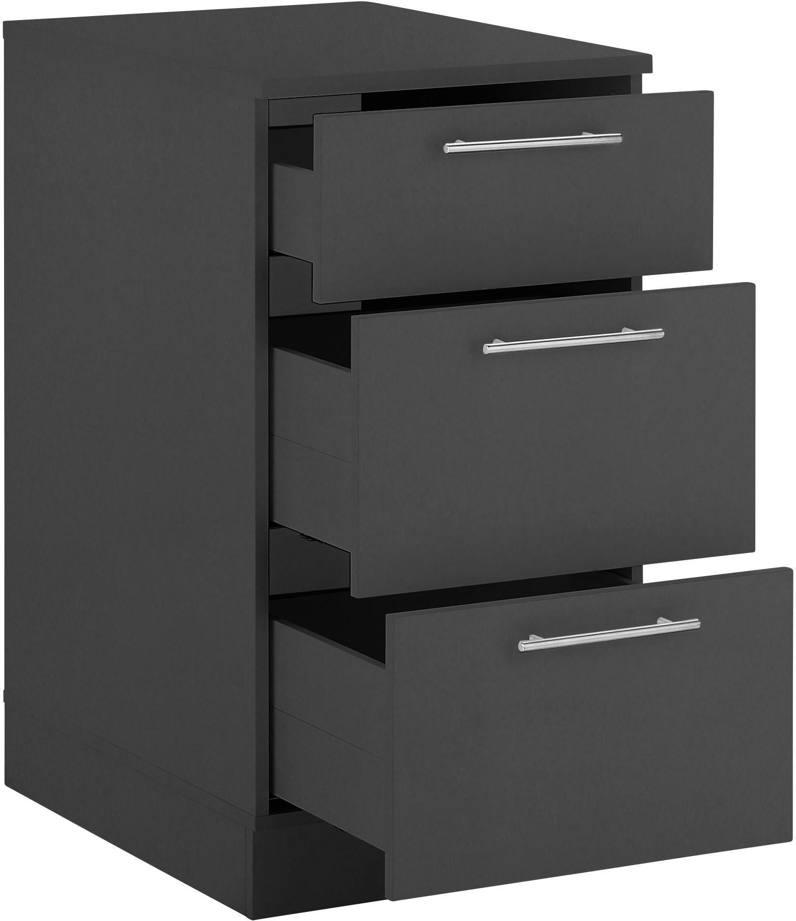 Laundreezy Unterschrank »Laundreezy, Unterschrank BxHxT 50x92x68 cm« 1 Stk. tlg. Breite 50cm, Softclose, 3 Auszüge, höhenverstellbare Füße