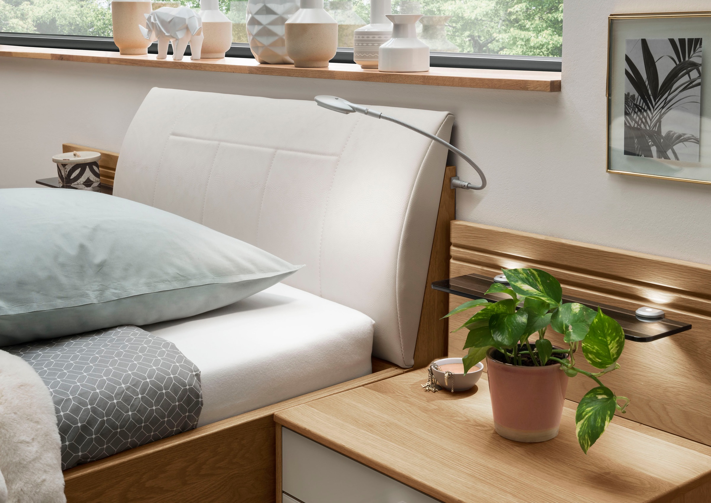 WIEMANN Bett "Kiruna, Bettgestell, Bettrahmen, Eiche Nachbildung, Polsterko günstig online kaufen