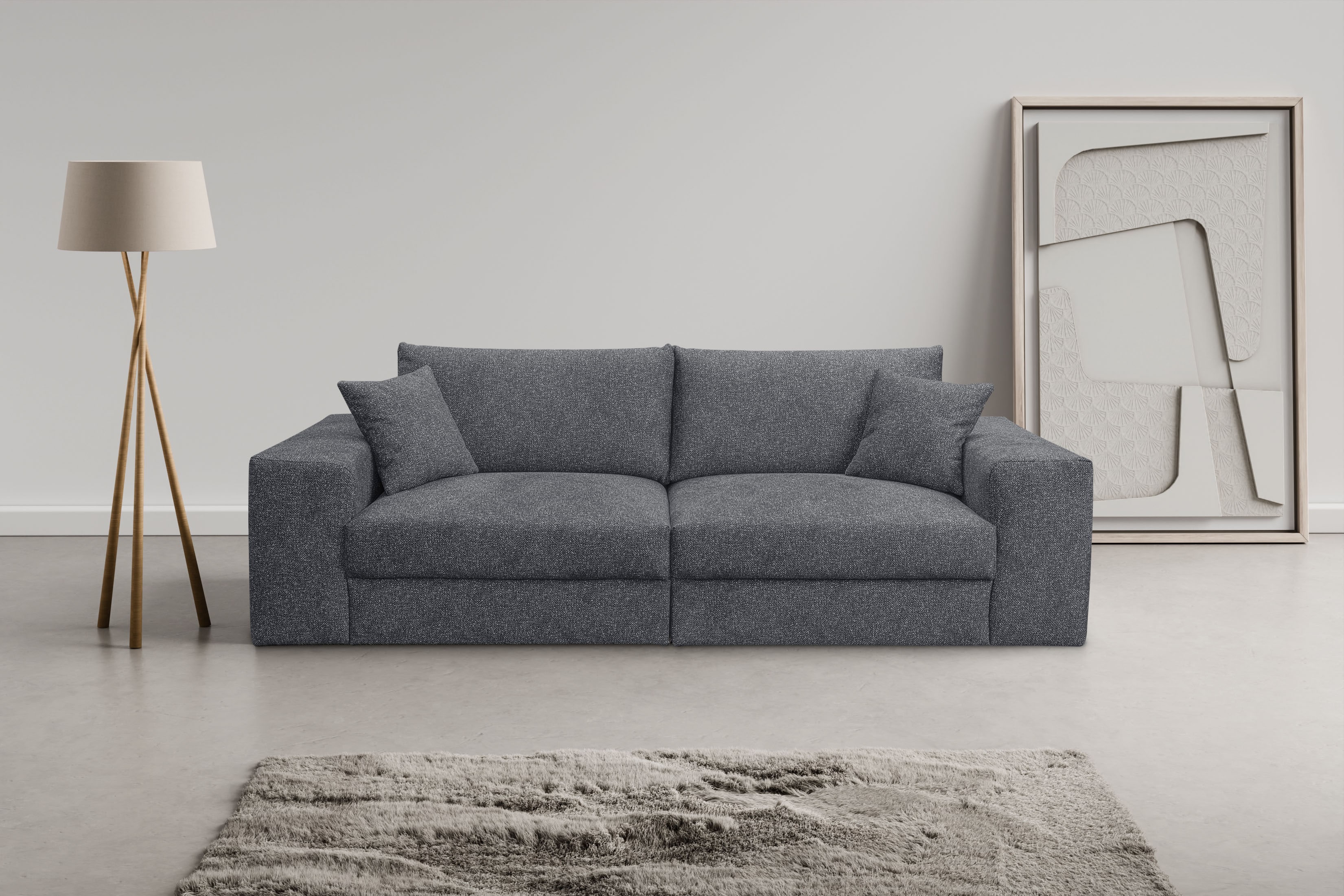 WERK2 Big-Sofa "Rozzana 246 cm Mega Sofa mit viel Platz modern und bequem" Plüsch