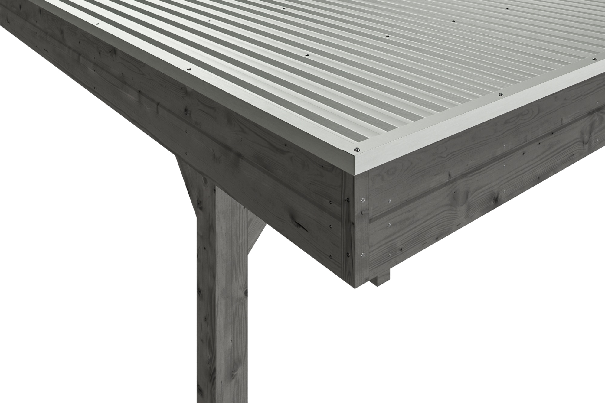 Skanholz Einzelcarport »Friesland Set 12«, Holz, 270 cm, Schiefergrau