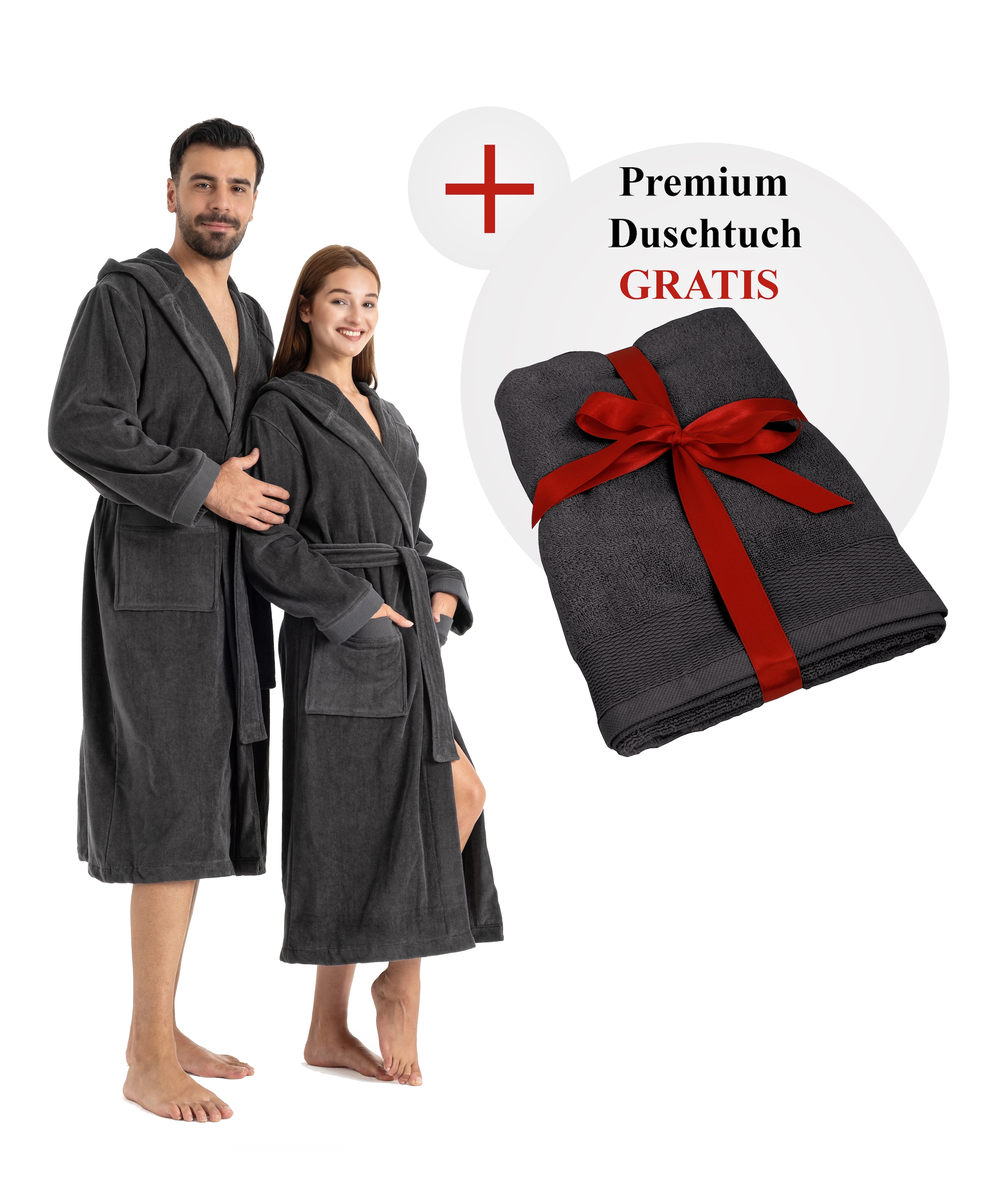 OTTO home Unisex-Bademantel "Fenya, 330 g/m², Premium, Hotelbademantel, Mor günstig online kaufen