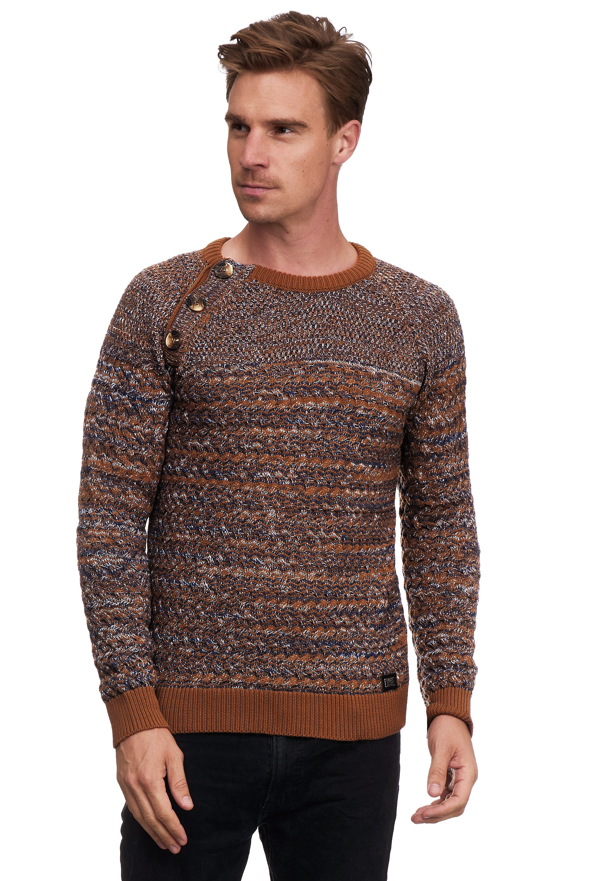 Rusty Neal Strickpullover, mit modischen Knöpfen